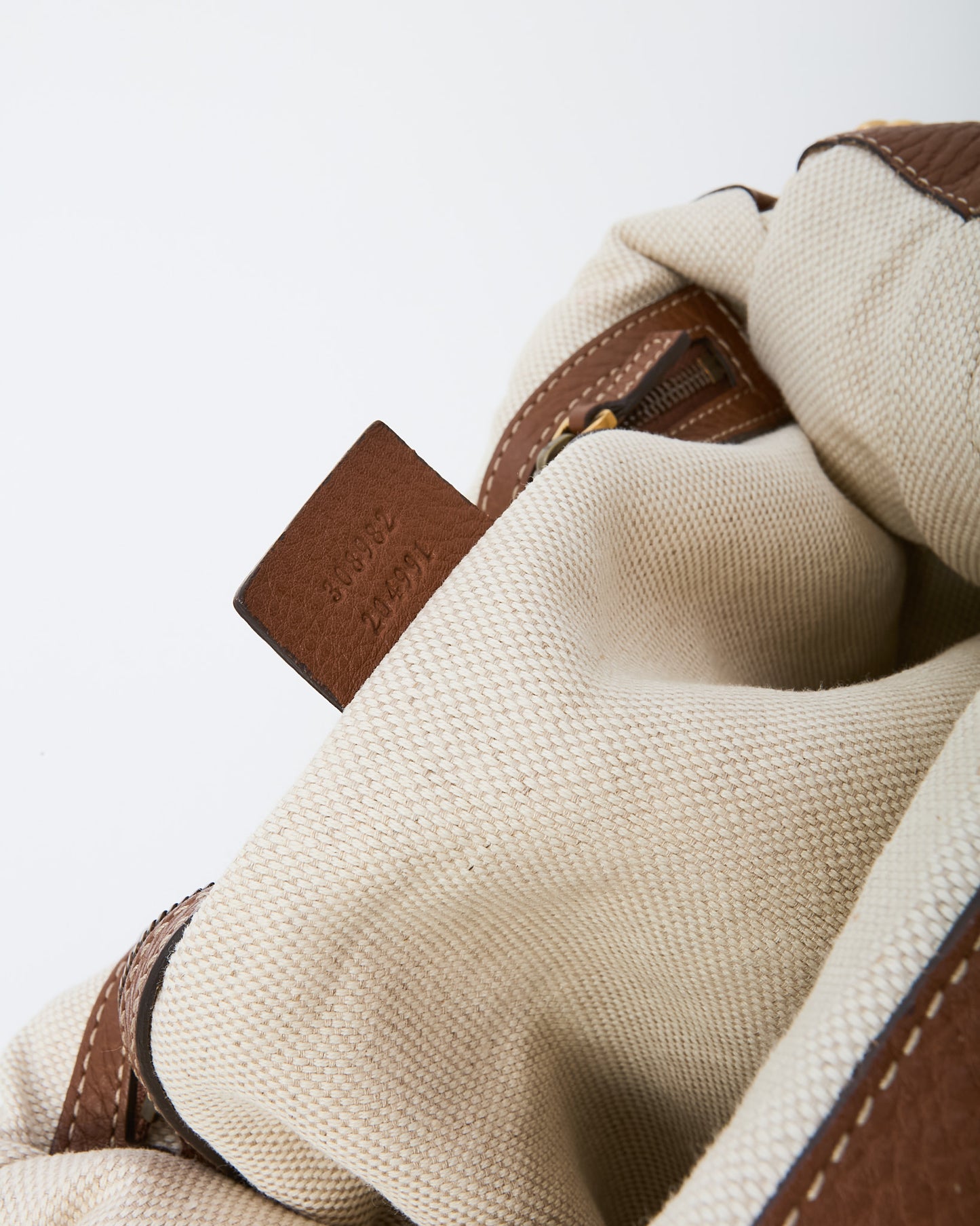 Gucci Beige Raffia and Brown Leather Medium GG Soho Chain Shoulder Bag