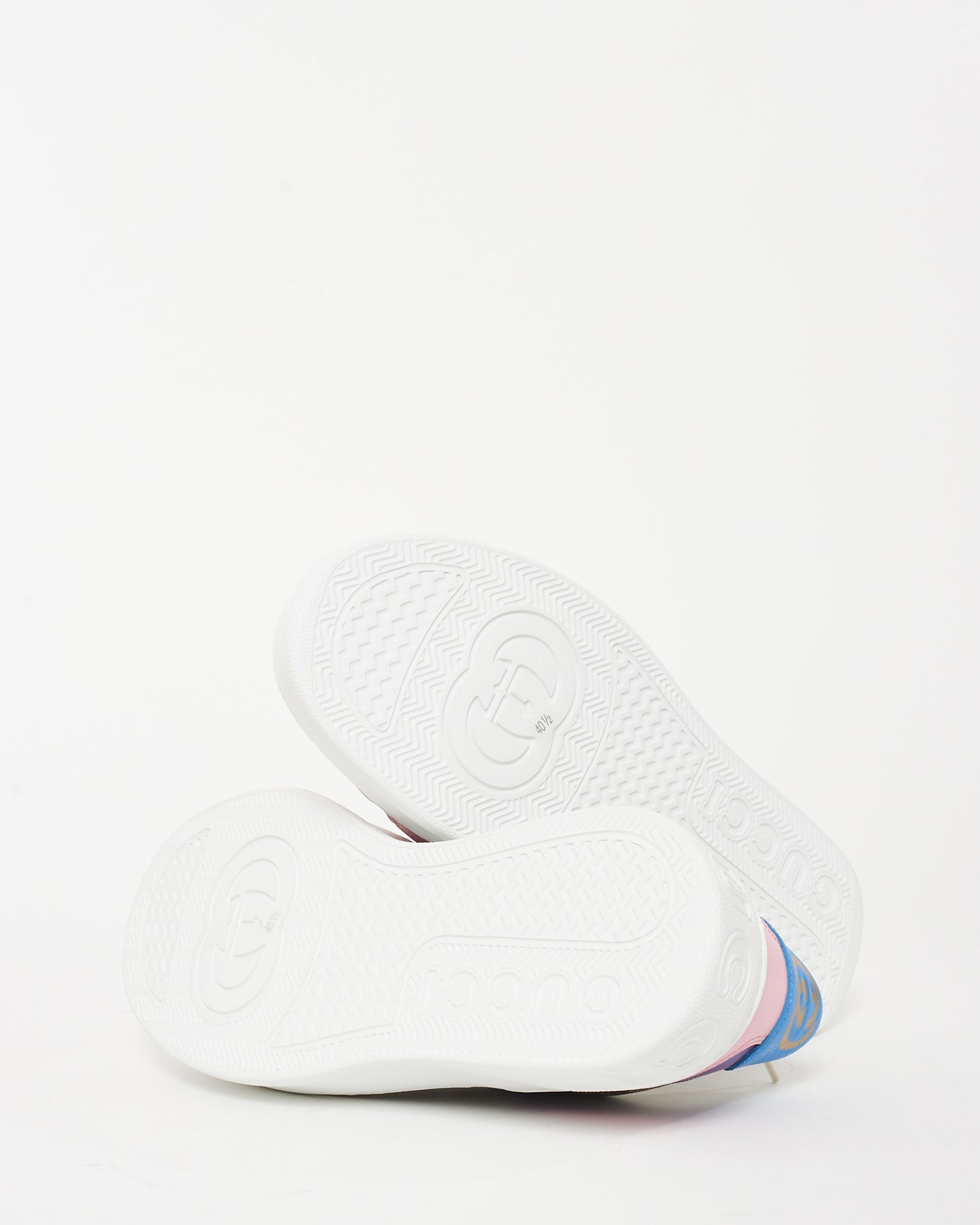 Gucci Beige Monogram Supreme Canvas & Multicolor Leather Trim GG Sneaker - 40.5