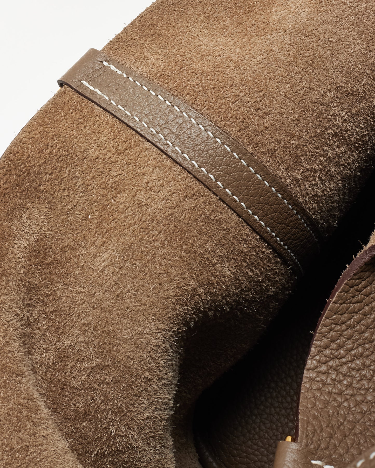 Hermès Étoupe Clemence Leather Picotin 22 GHW