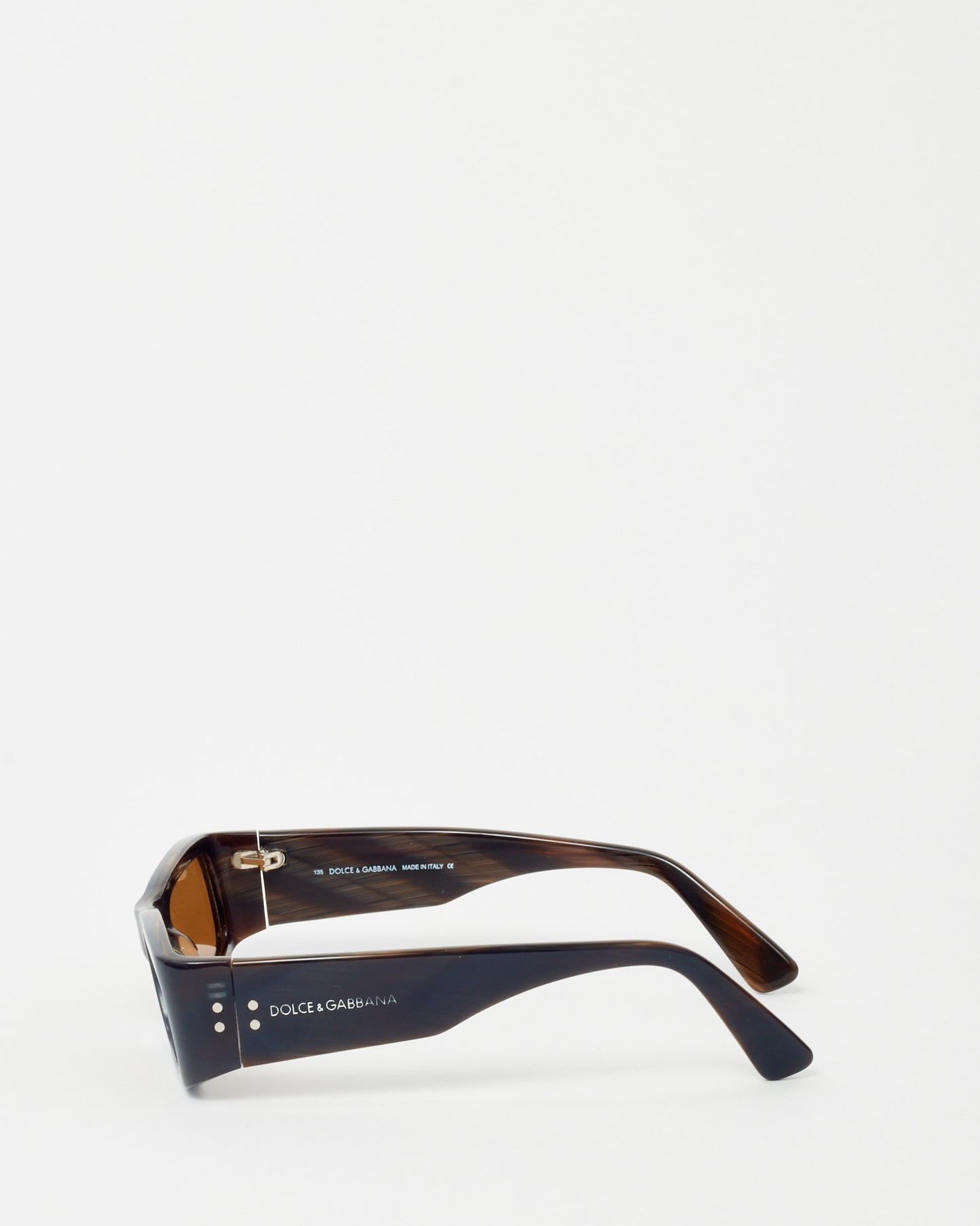 Dolce & Gabbana Blue/Brown Acetate DG 737S Square Sunglasses
