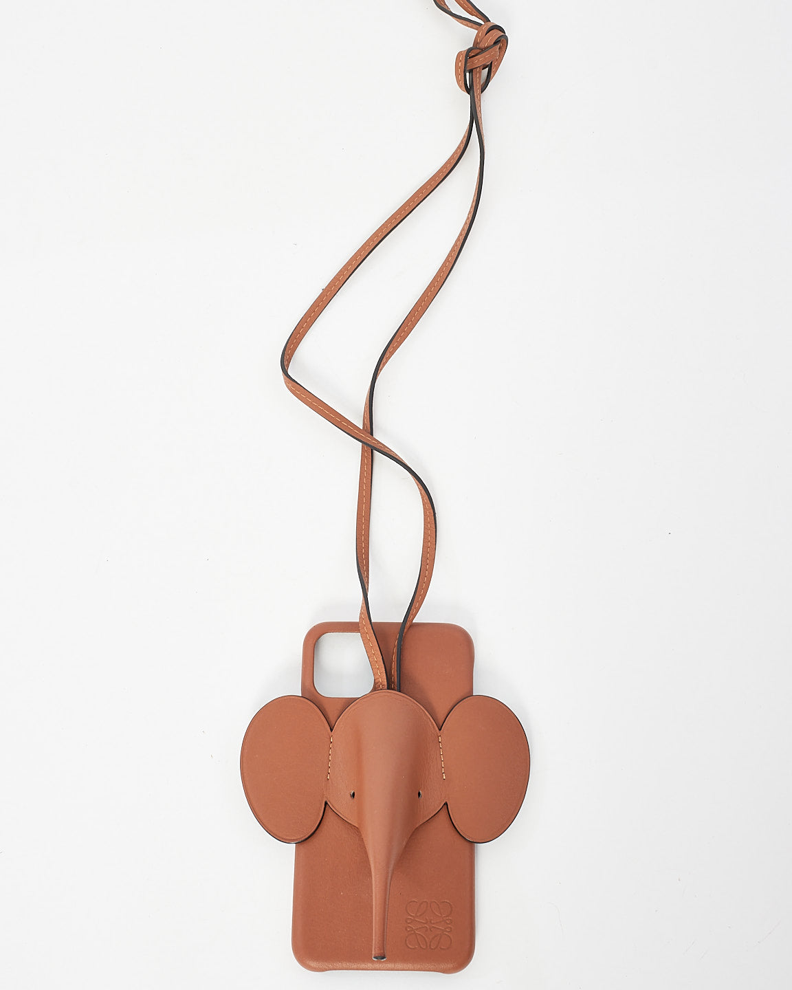 Buy Loewe Brown Leather Elephant Crossbody Phone Case Buy Loewe Brown Leather Elephant Crossbody Phone Case