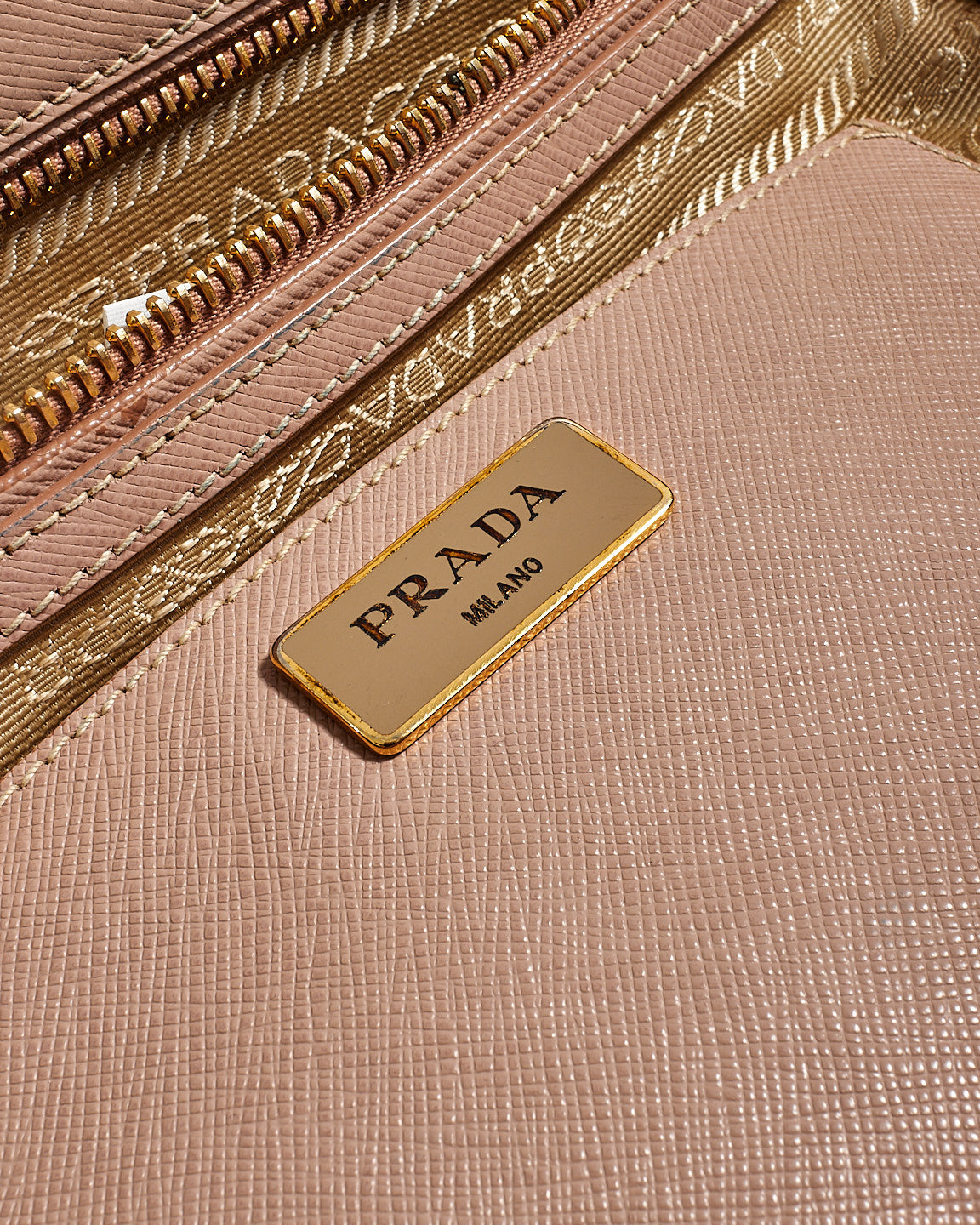 Prada Blush Saffiano Leather Large Galleria Double Zip Tote