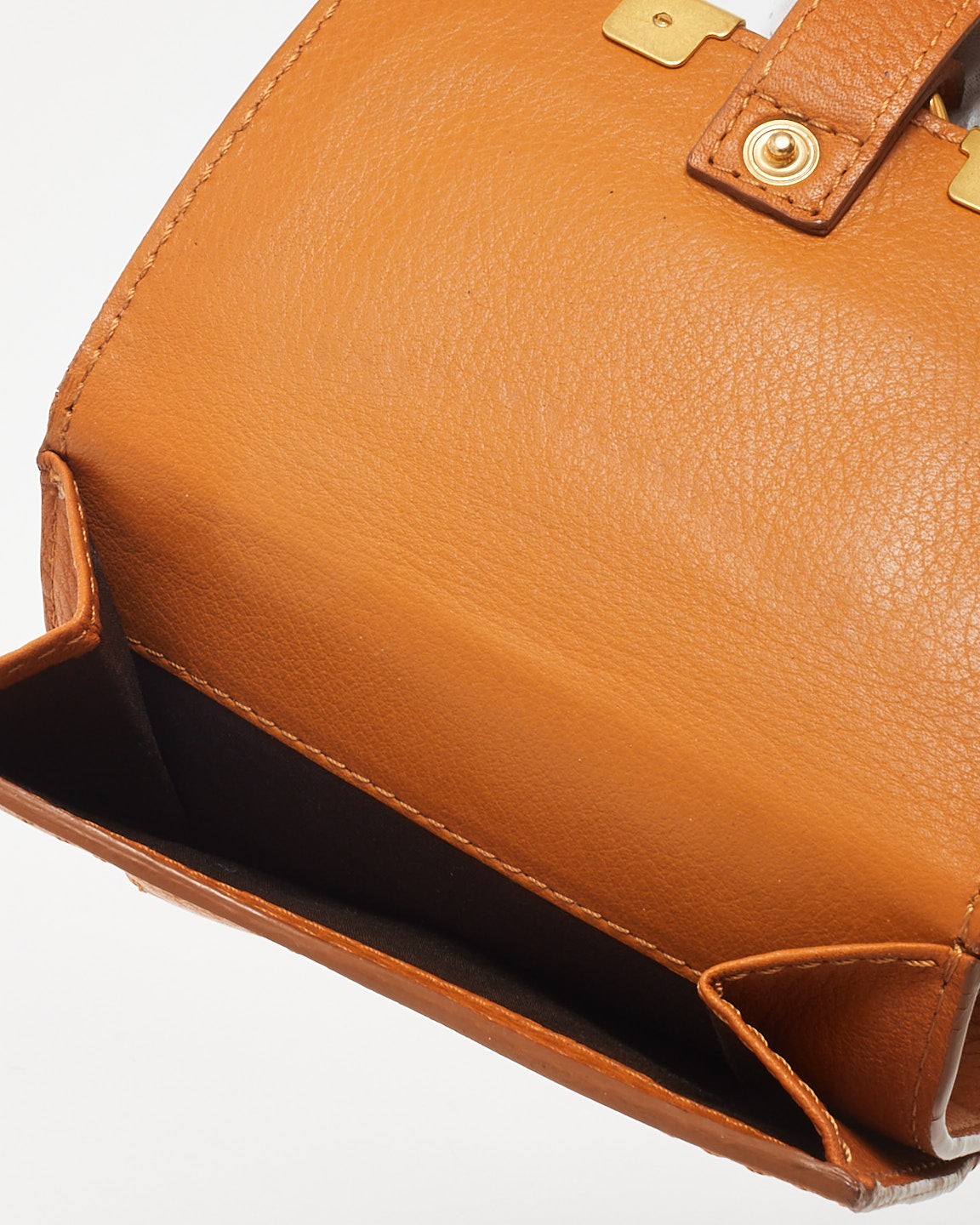 Chloé Tan Leather Marcie Tri-Fold Wallet