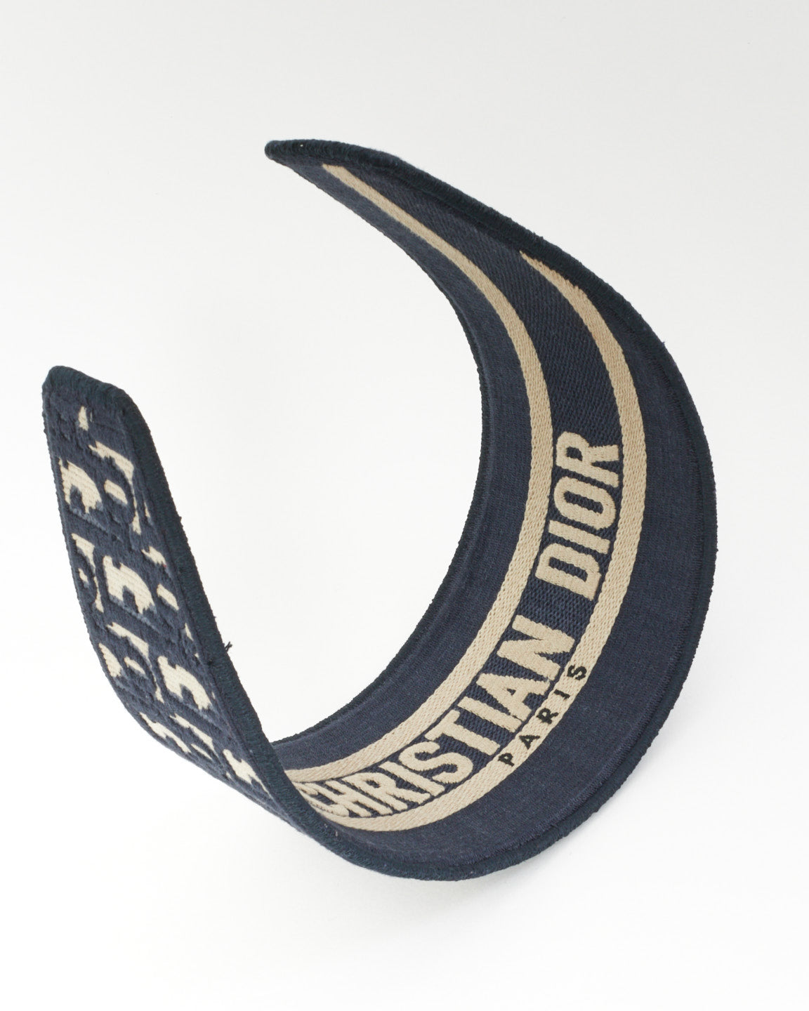 Dior Blue Canvas Oblique Wide Headband