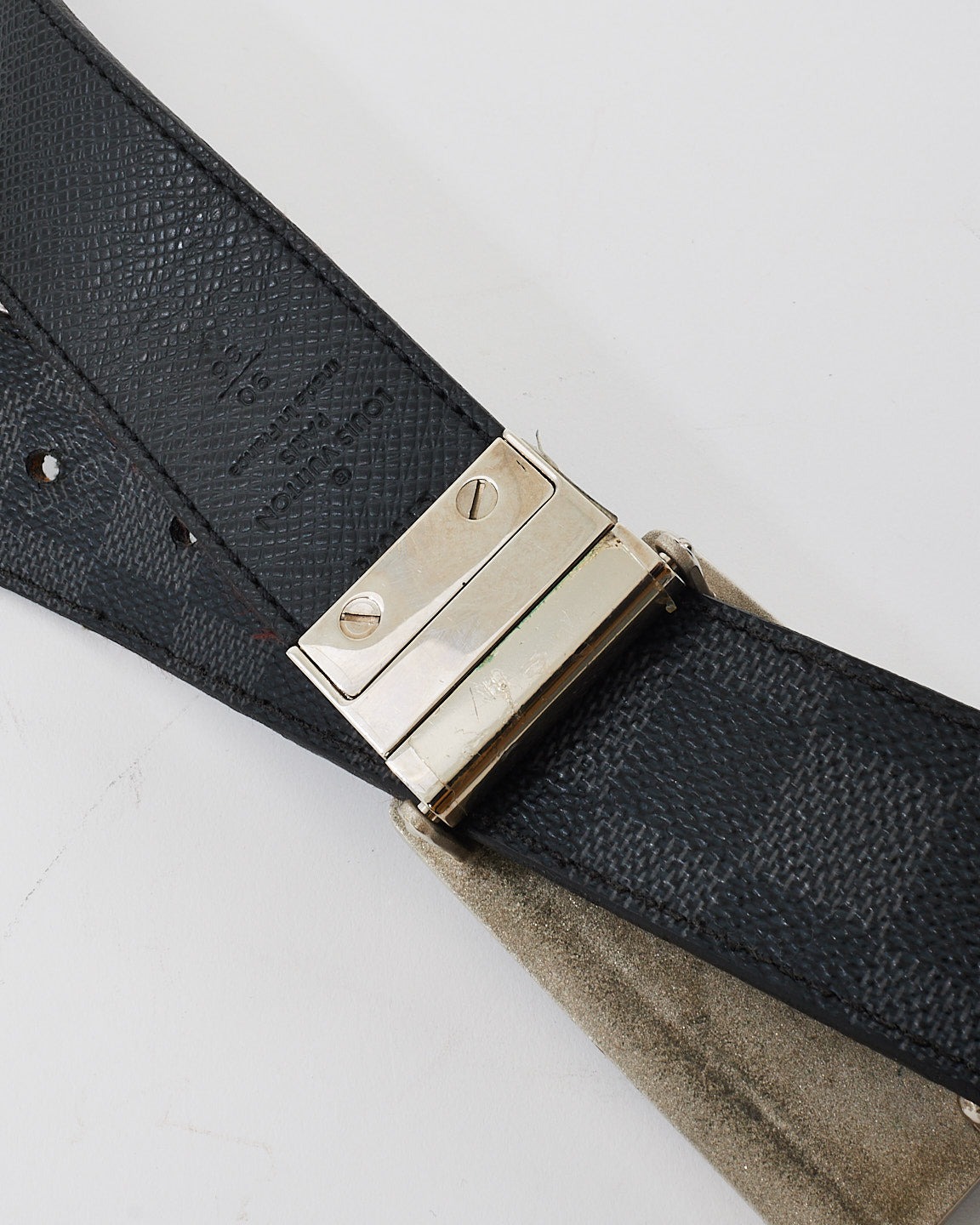 Ceinture Voyageur en toile Louis Vuitton Damier Graphite - 90/36