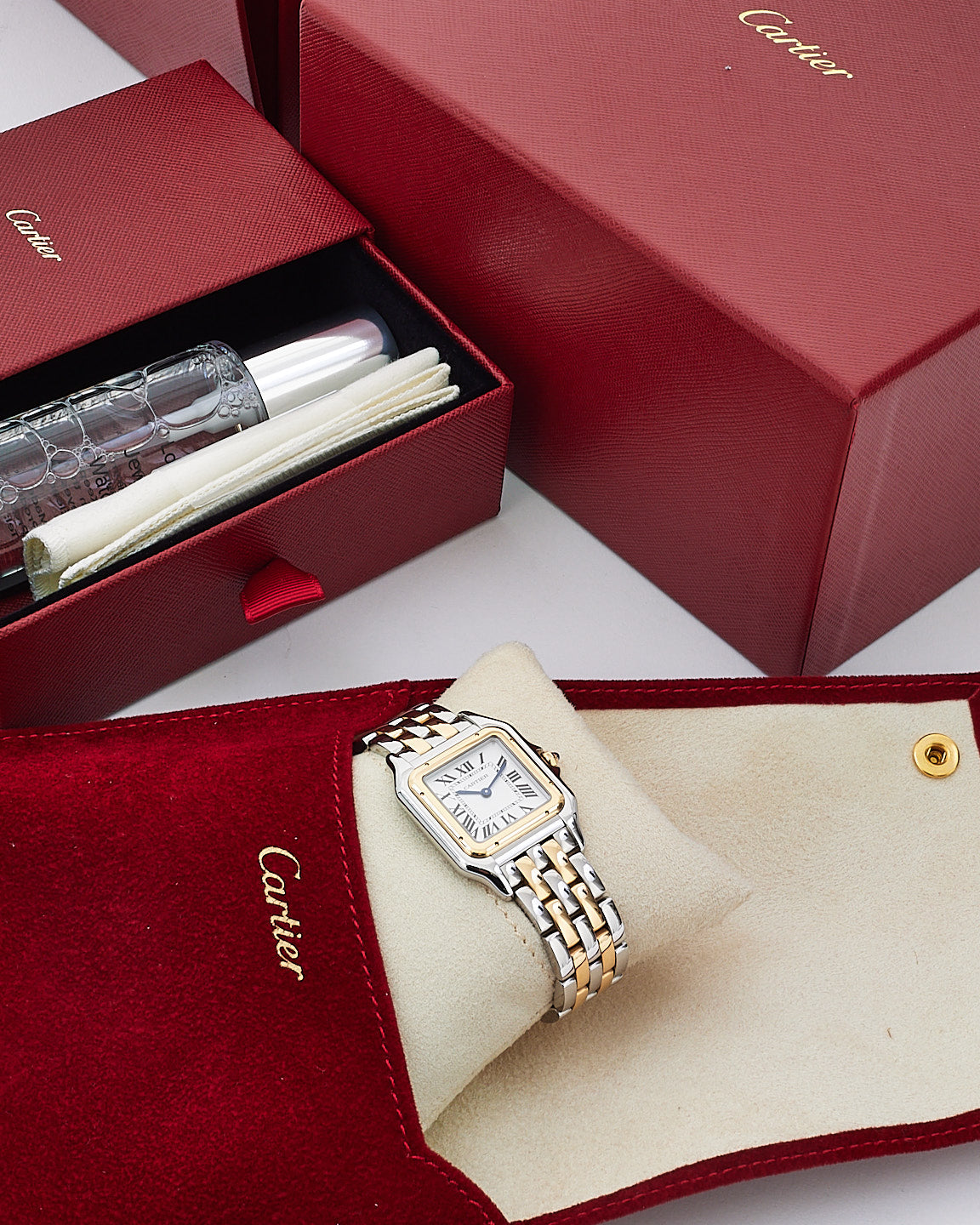 Cartier Yellow Gold & Stainless Steel Panthere Medium Model Quartz 37MM Watch