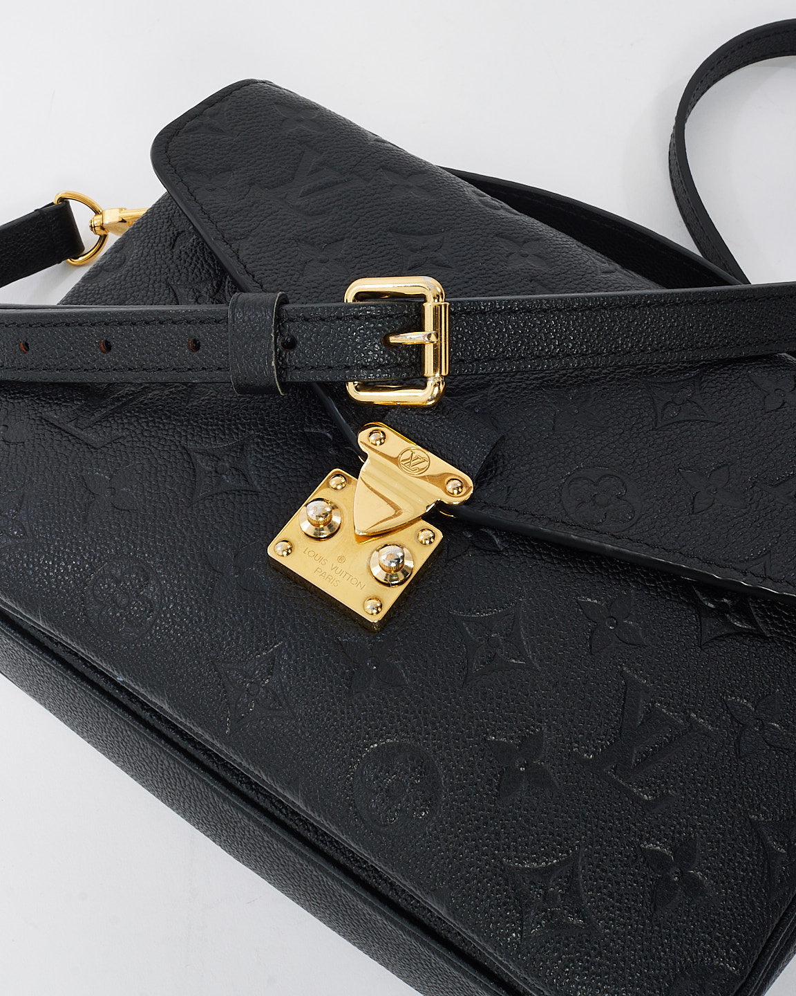 Louis Vuitton Black Monogram Empreinte Leather Pochette Metis Bag