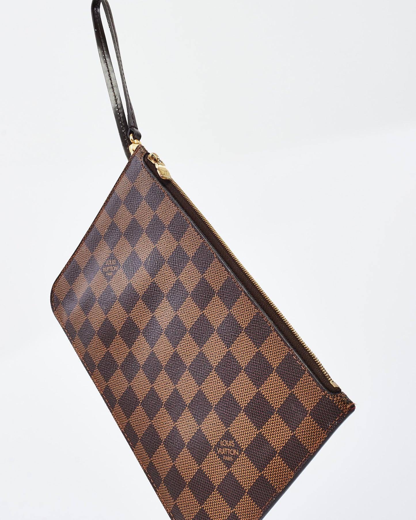 Louis Vuitton Damier Ebene Canvas Wristlet Pouch