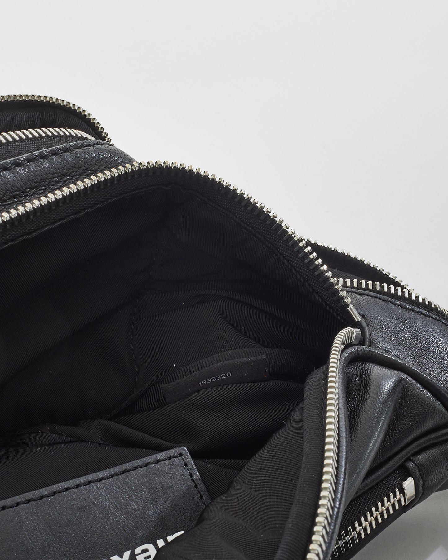 Alexander Wang Black Leather Attica Fanny Pack