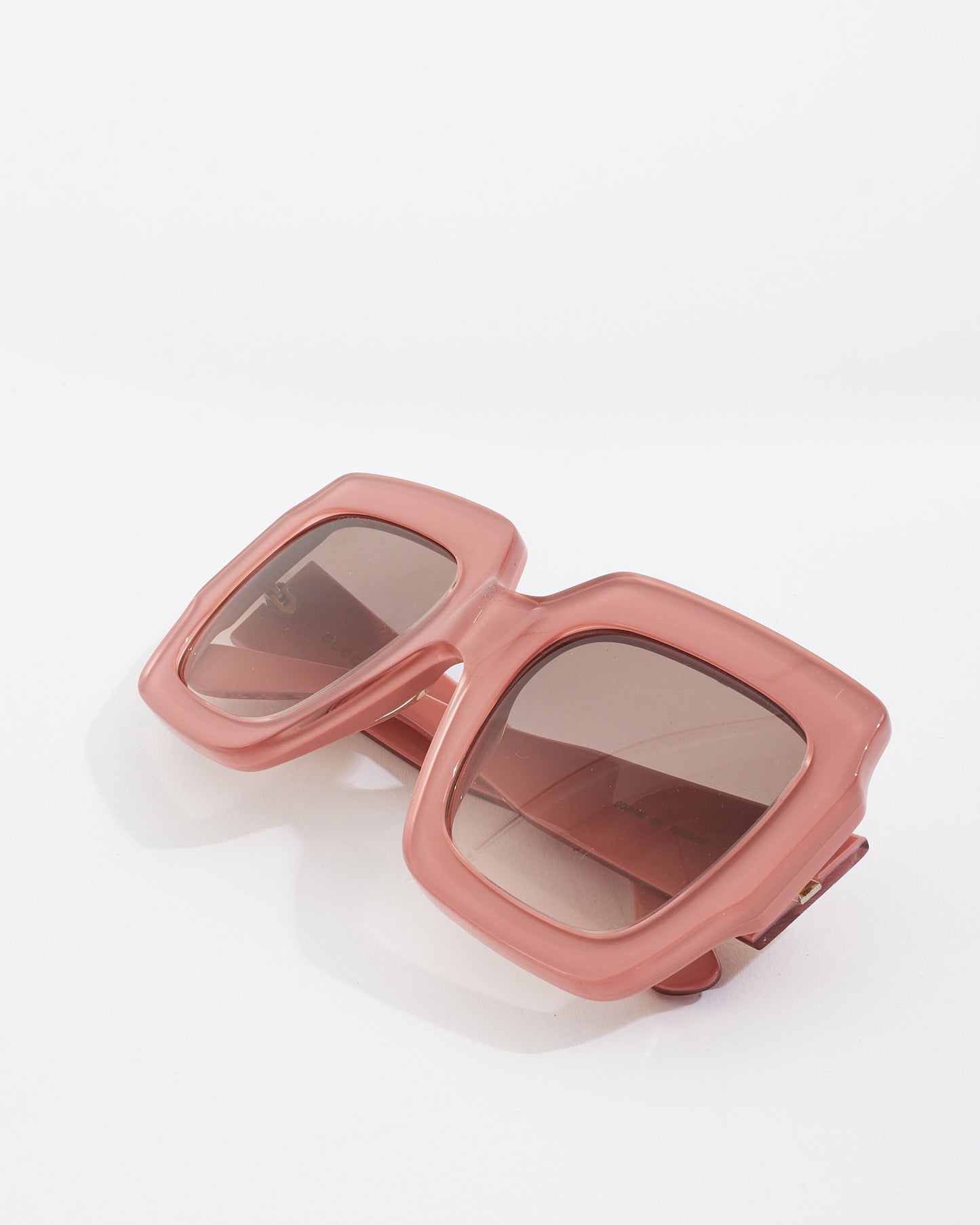 Lunettes de soleil à monture carrée en acétate rose Gucci GG0178S