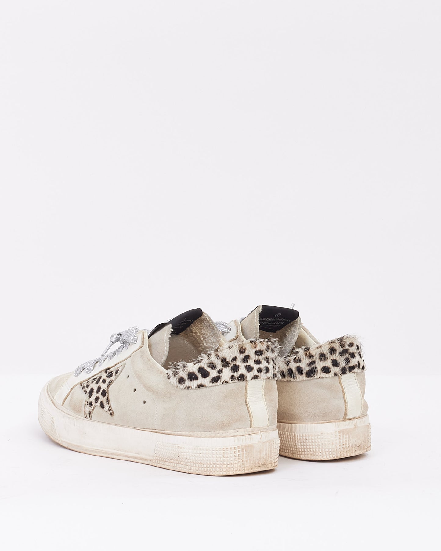 Golden Goose Baskets basses en cuir blanc et poils de poney -39