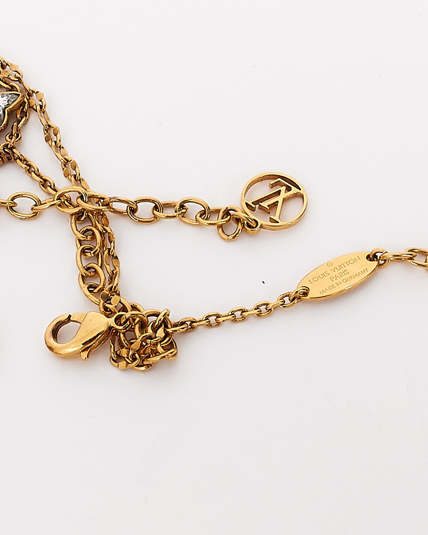 Bracelet fleur fleurie en métal doré Louis Vuitton