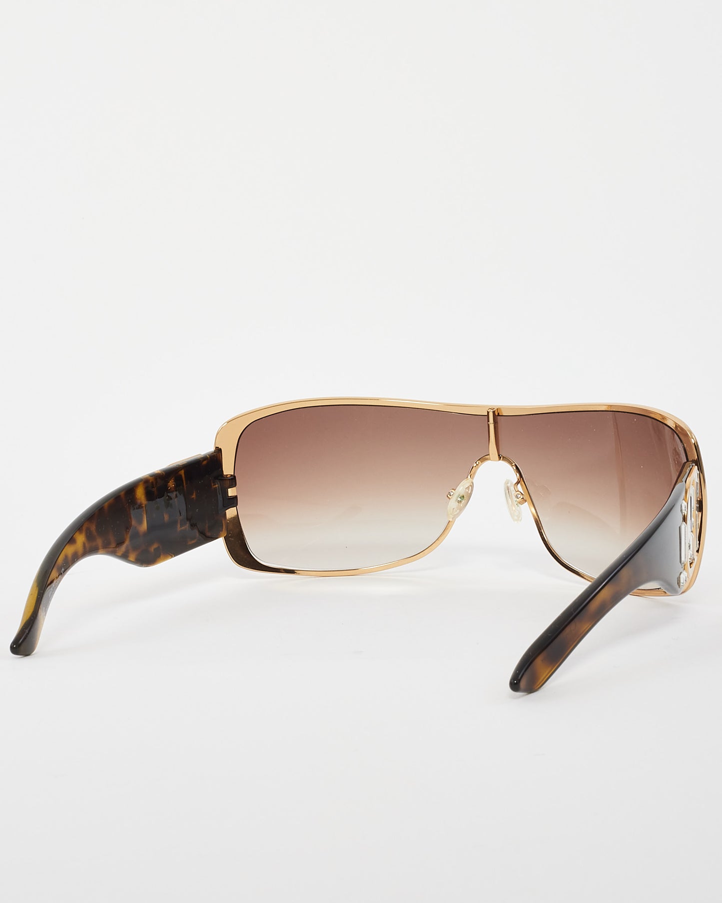 Lunettes de soleil Indinight Shield en métal marron vintage Dior