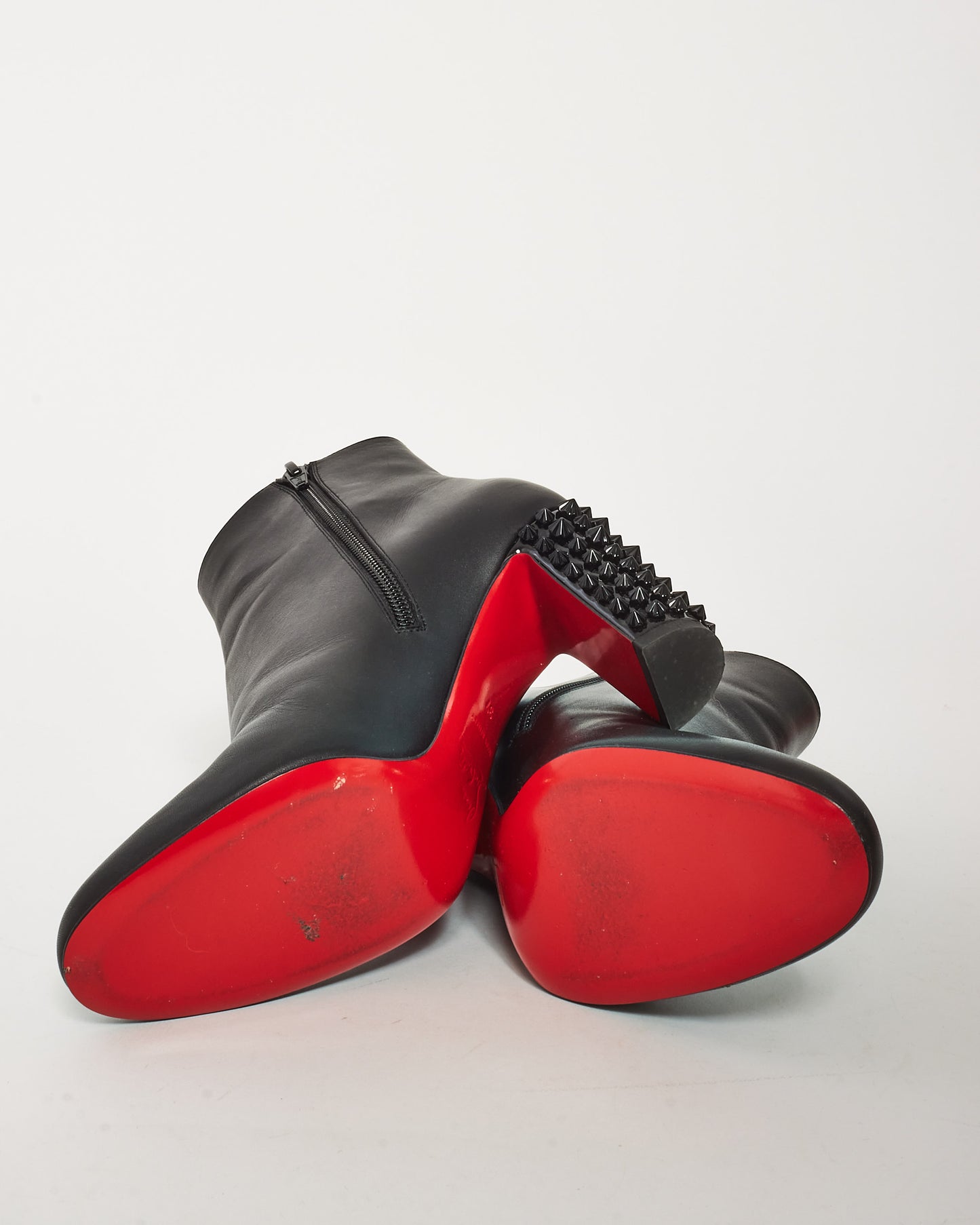 Christian Louboutin Bottes Suzi Folk 85 en cuir noir - 37