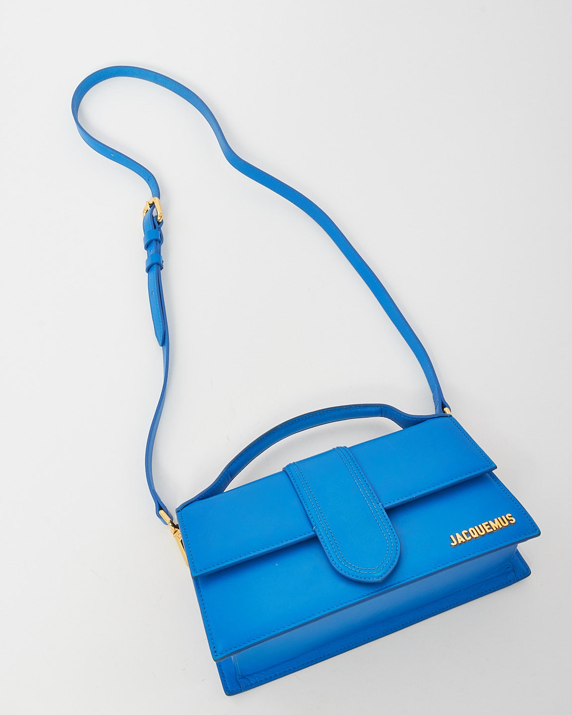 Jacquemus Blue Leather 'Le Grand Bambino' Bag