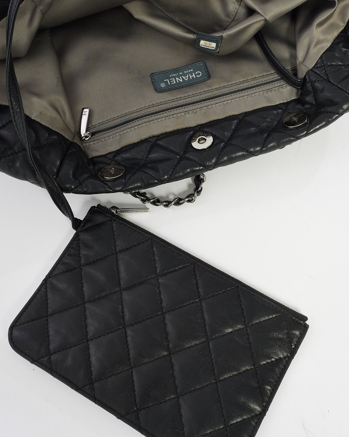 Cabas Chanel Ultimate Stitch en cuir de veau noir