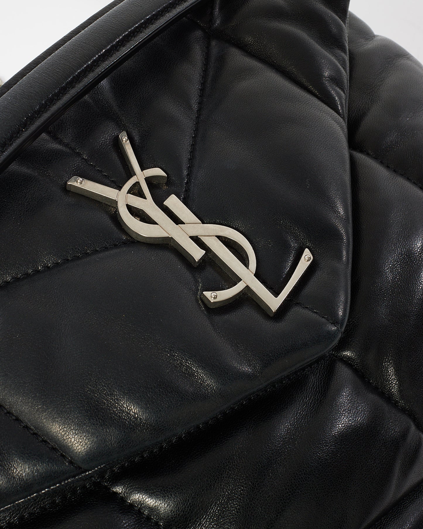 Saint Laurent Black Loulou Puffer Small Shoulder Bag