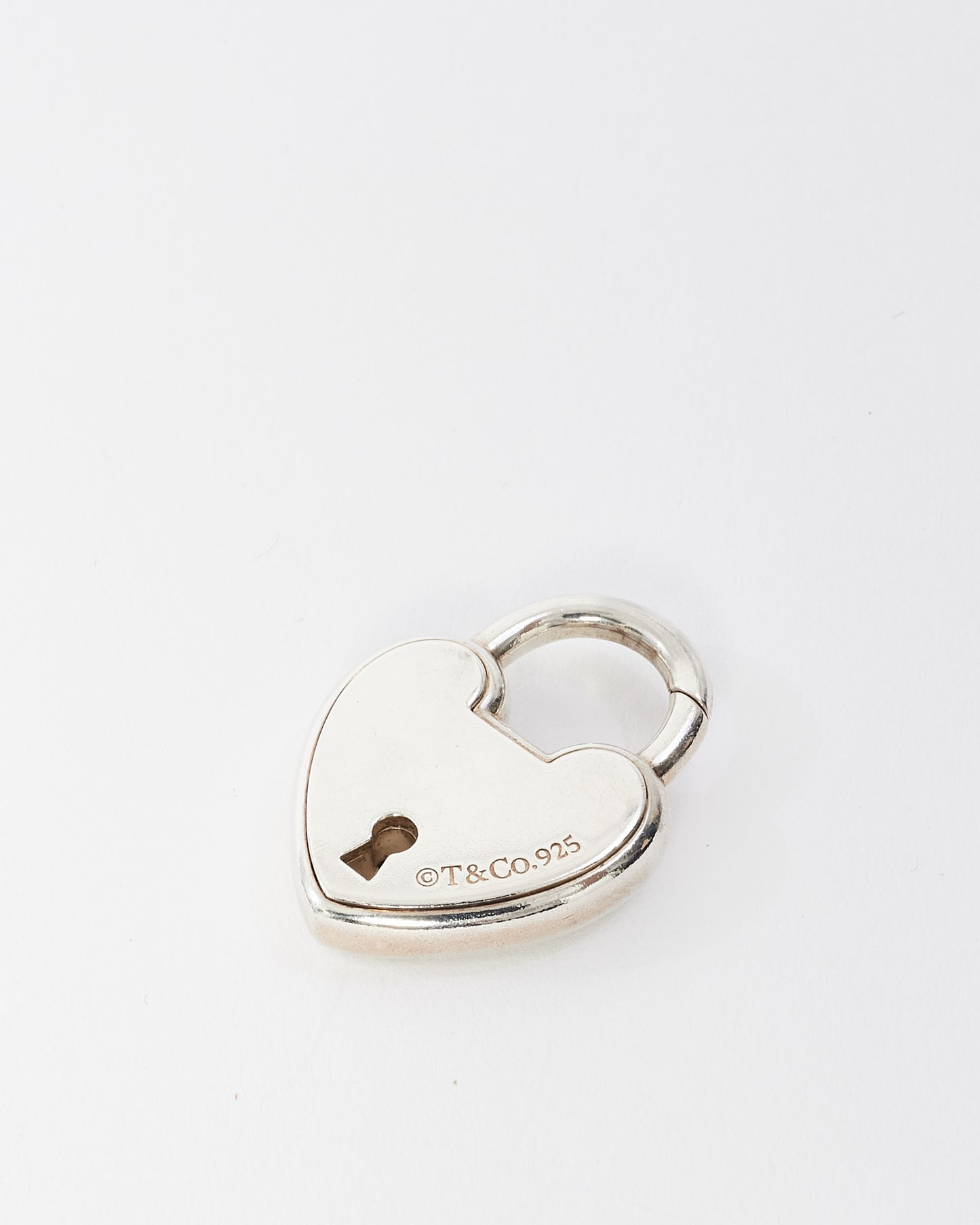 Tiffany & Co. Silver Padlock Heart Charm