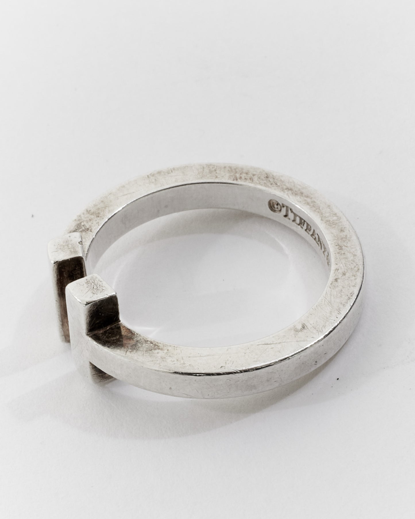 Tiffany & Co. Sterling Silver Tiffany T Square Ring - 5