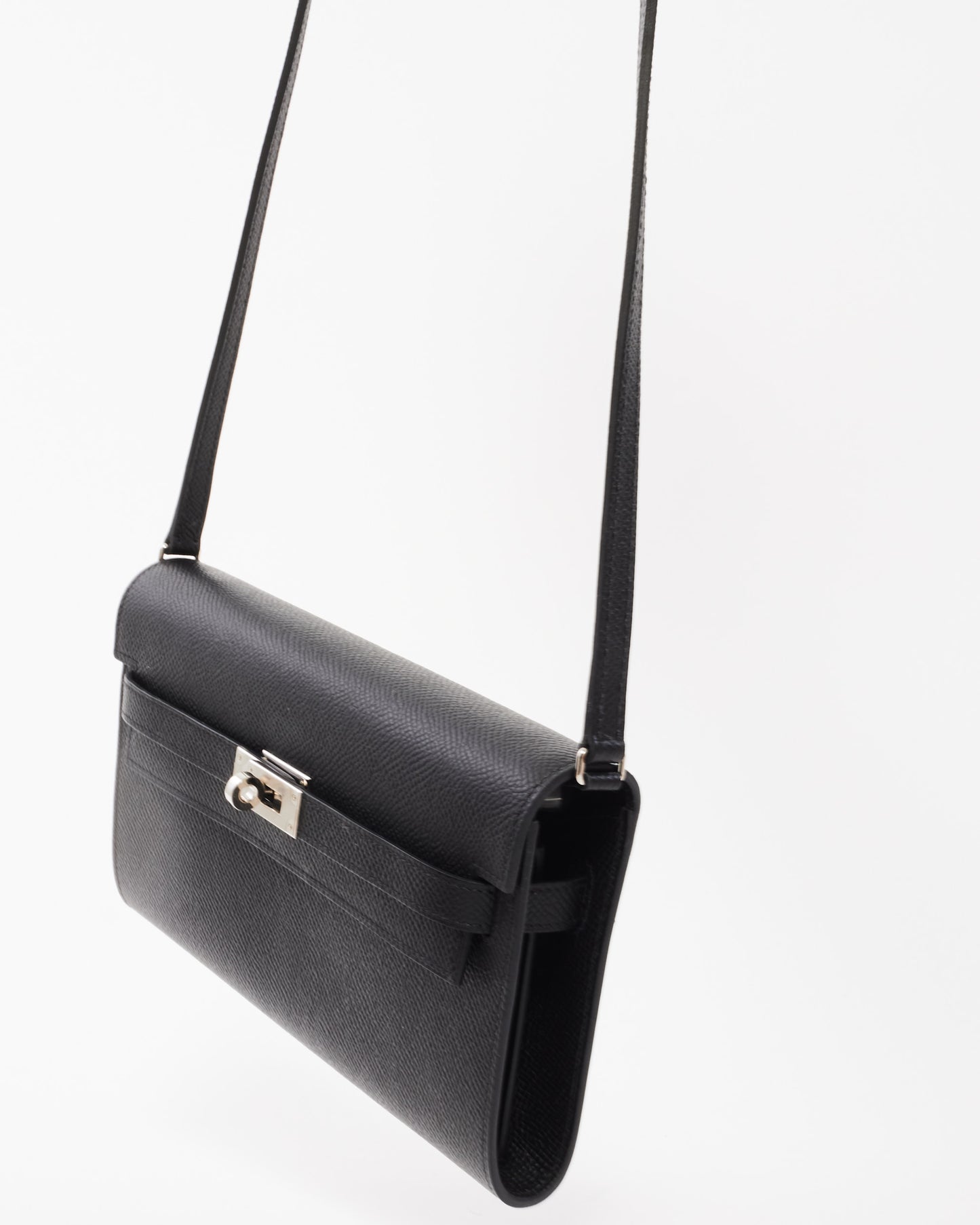 Hermès Black Epsom Leather PHW Kelly To Go