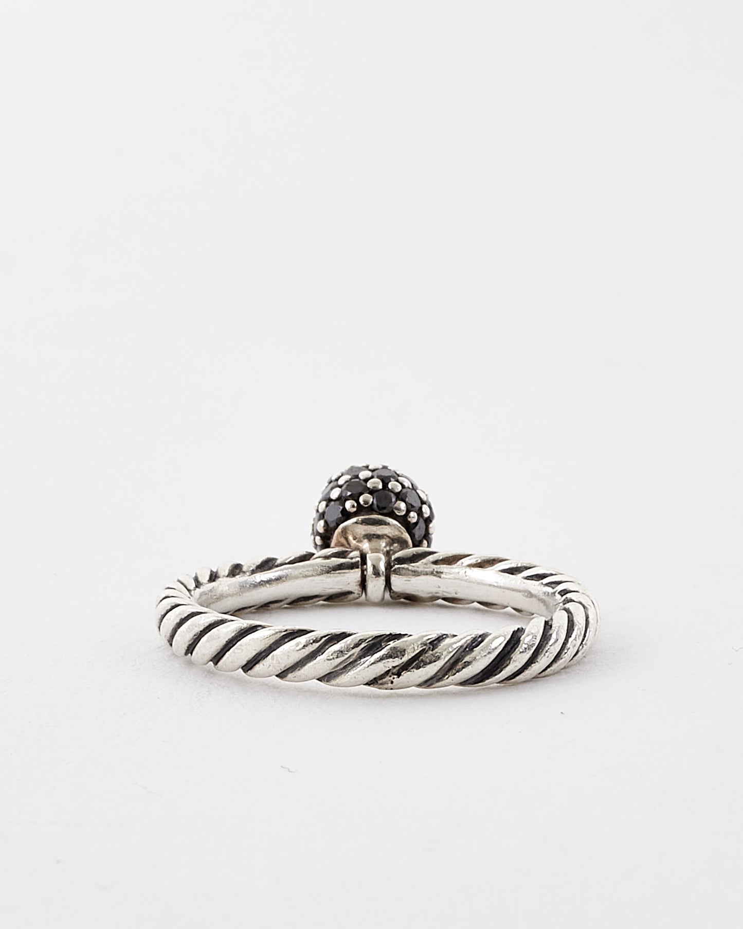 David Yurman Silver & Onyx Pavé Dangle Ring - 5