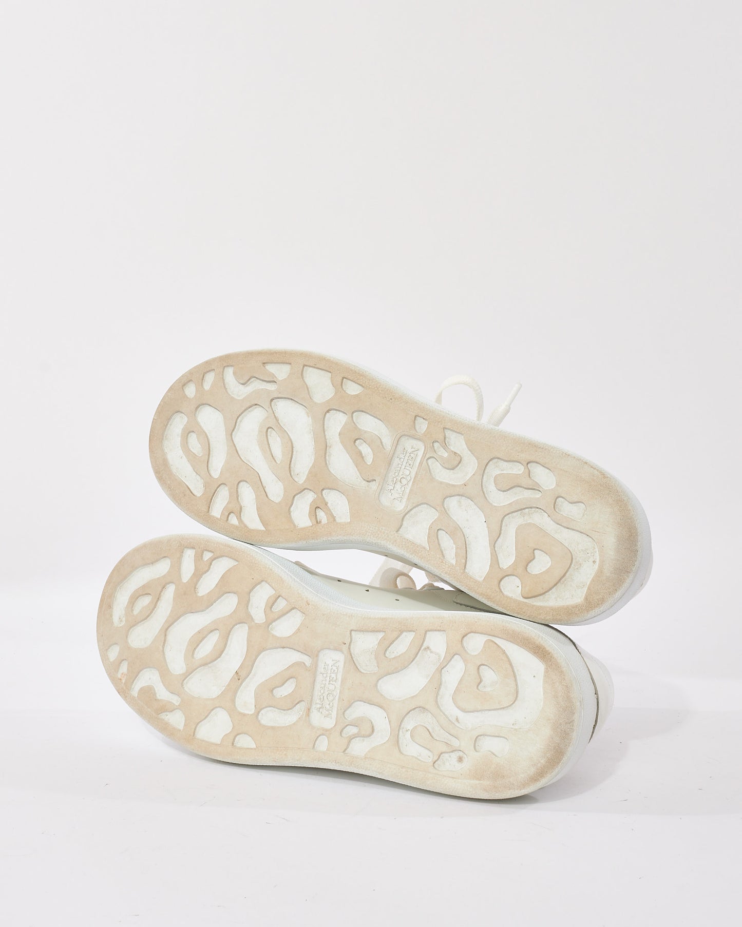 Alexander McQueen White Leather Oversized Sneakers - 35.5