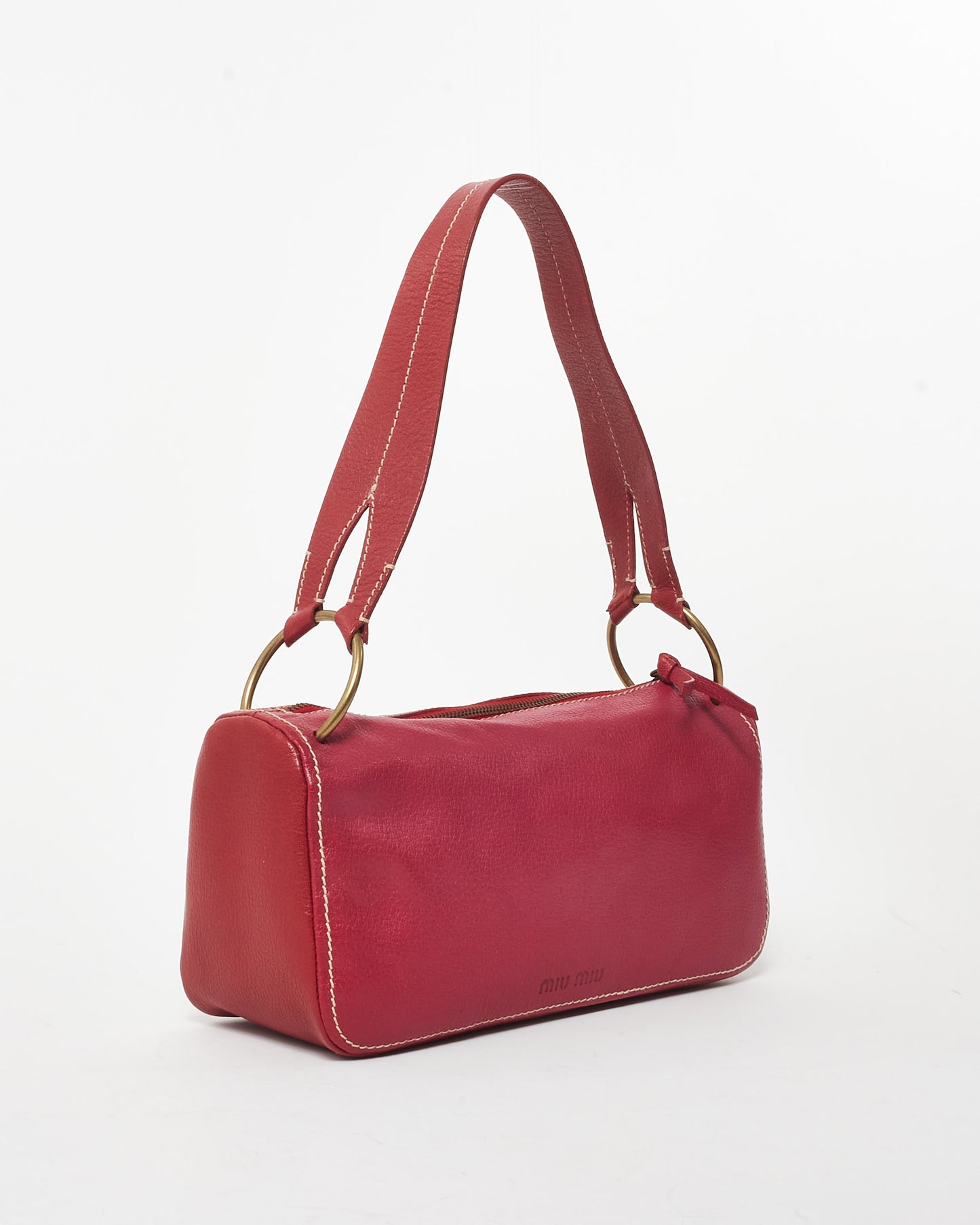 Miu Miu Vintage Pink & Red Leather Shoulder Bag