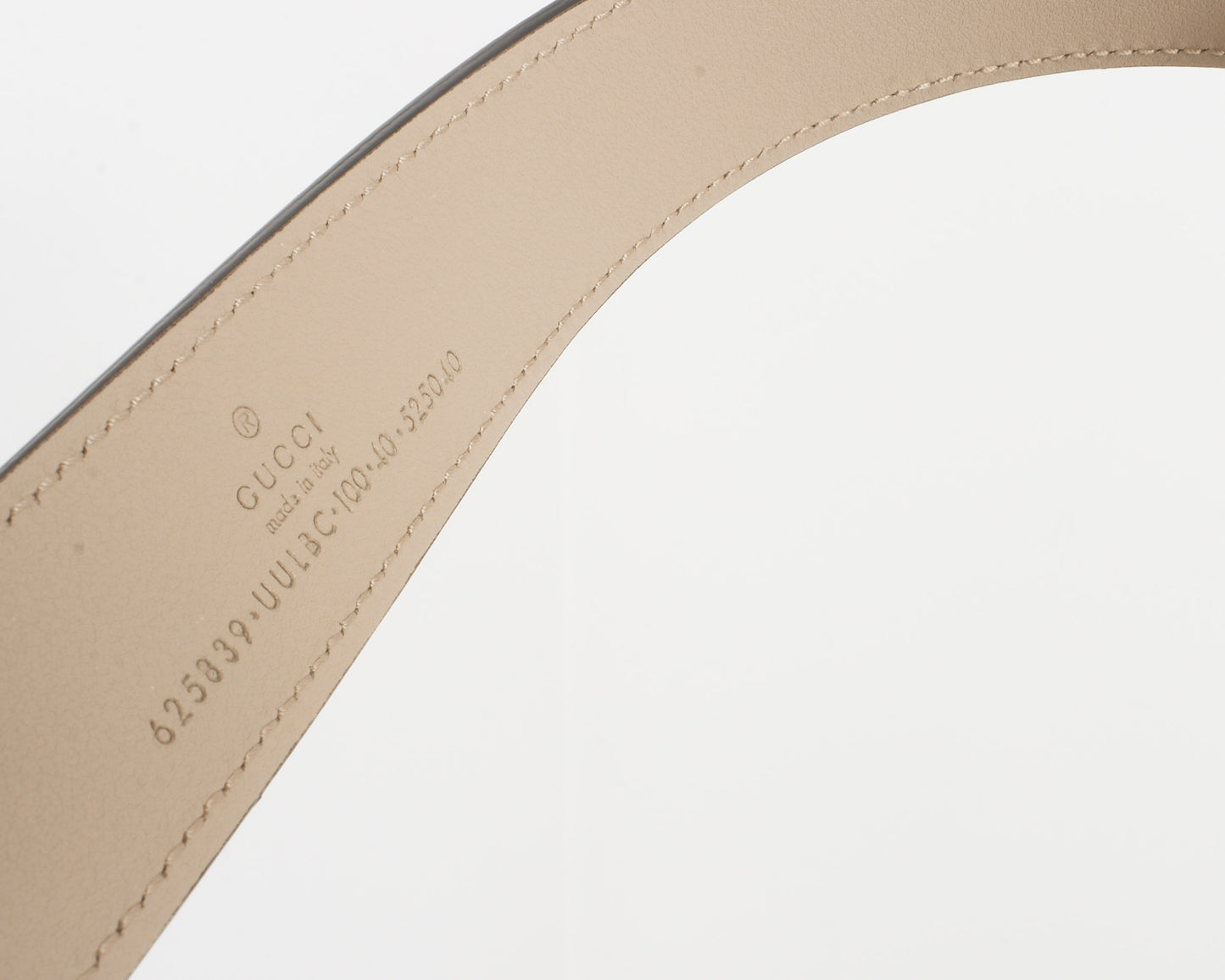 Gucci Cream & Beige GG Supreme Coated Canvas Thin Marmont Belt-100/40