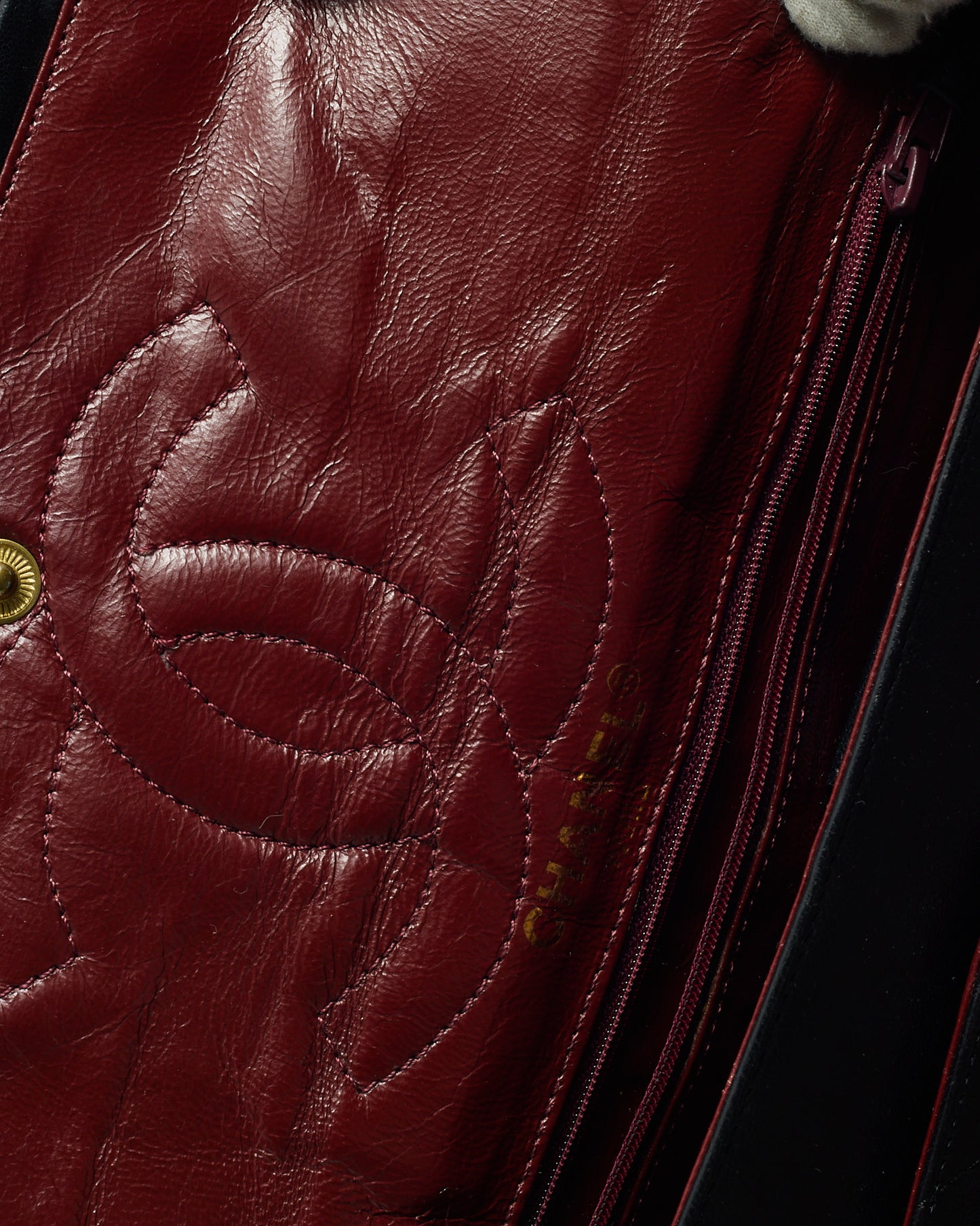 Chanel Vintage Black Lambskin Leather Medium Paris Double Flap Bag 2-Tone GHW