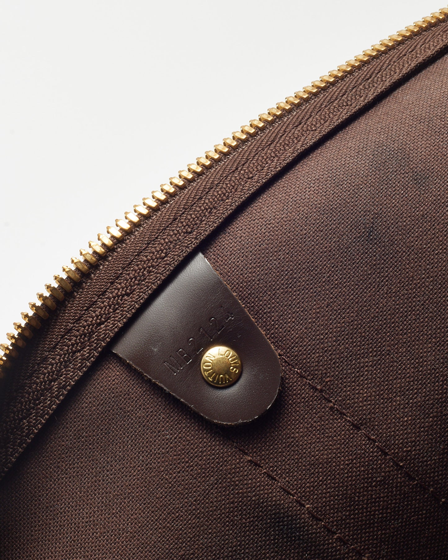 Louis Vuitton Damier Ebene Coated Canvas Keepall Bandoulière 45 with Initials