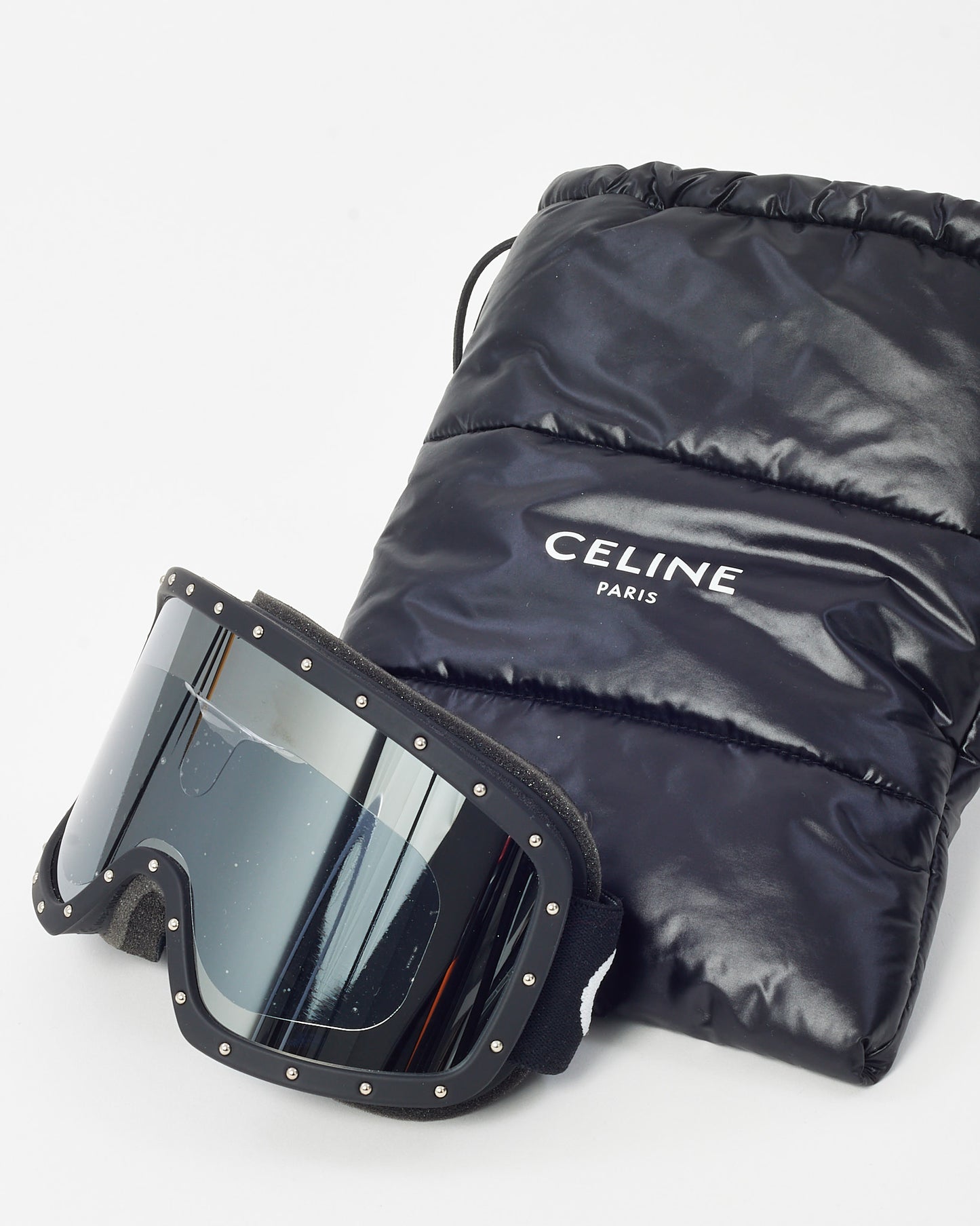 Celine Black and White Logo CL 40196 Ski Mask Goggles