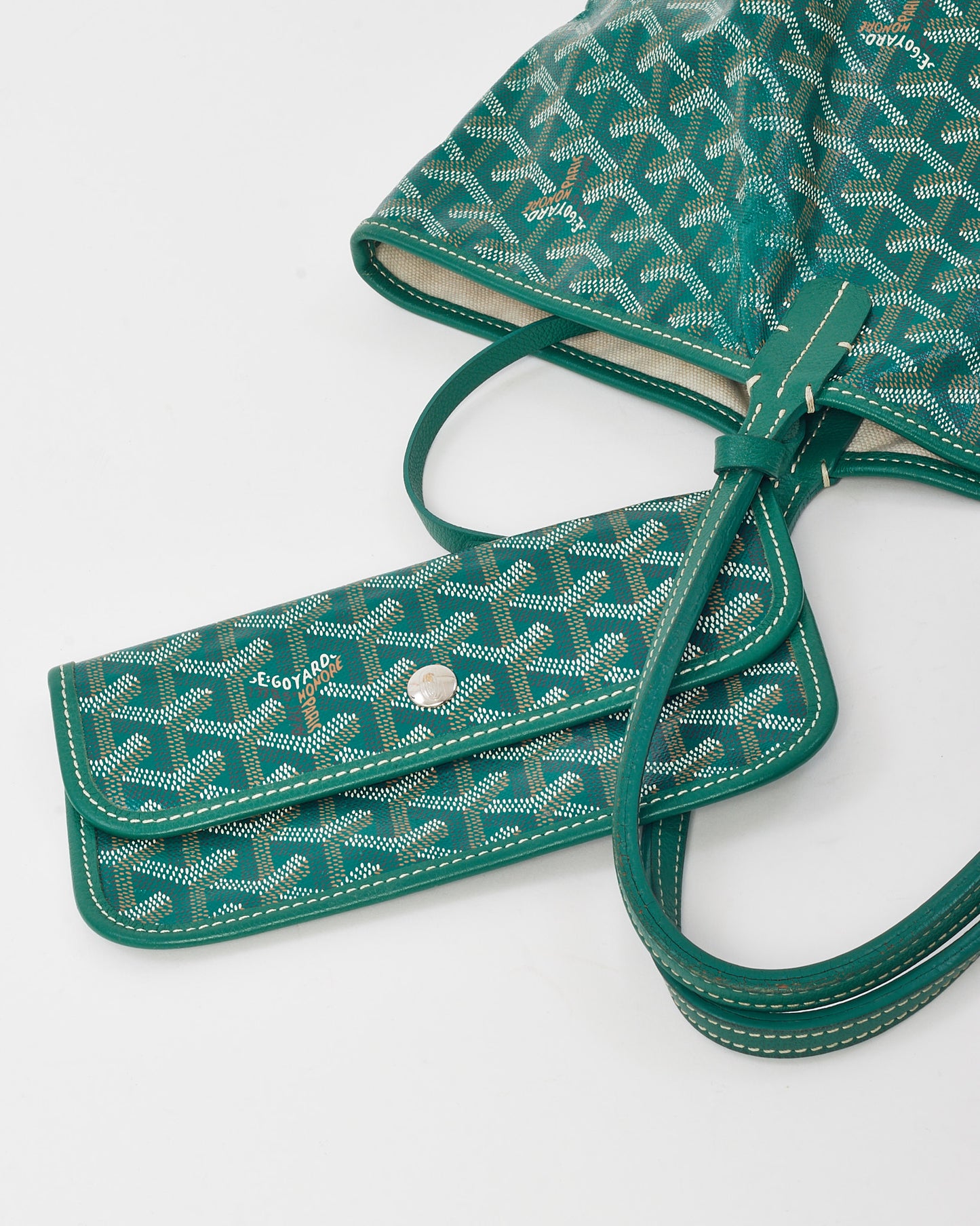 Goyard Green Goyardine Coated Canvas Saint Louis PM Tote Bag