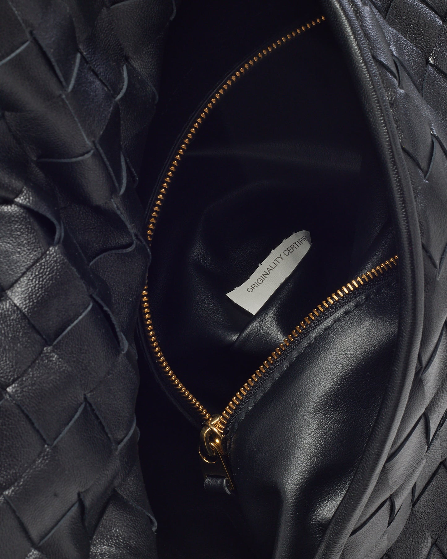 Bottega Veneta Black Intrecciato Leather Small Hop Shoulder Bag