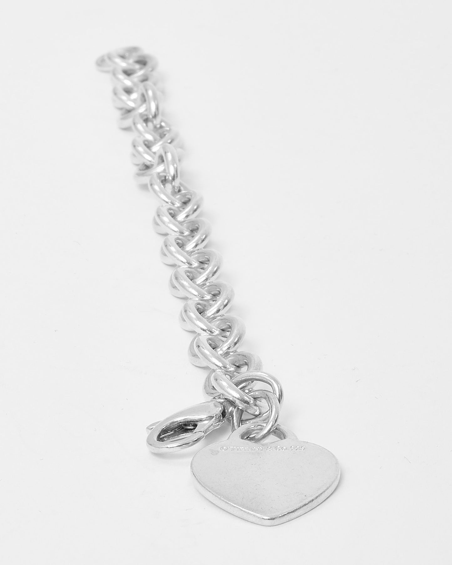 Tiffany & Co. Sterling Silver Heart Tag Charm Bracelet