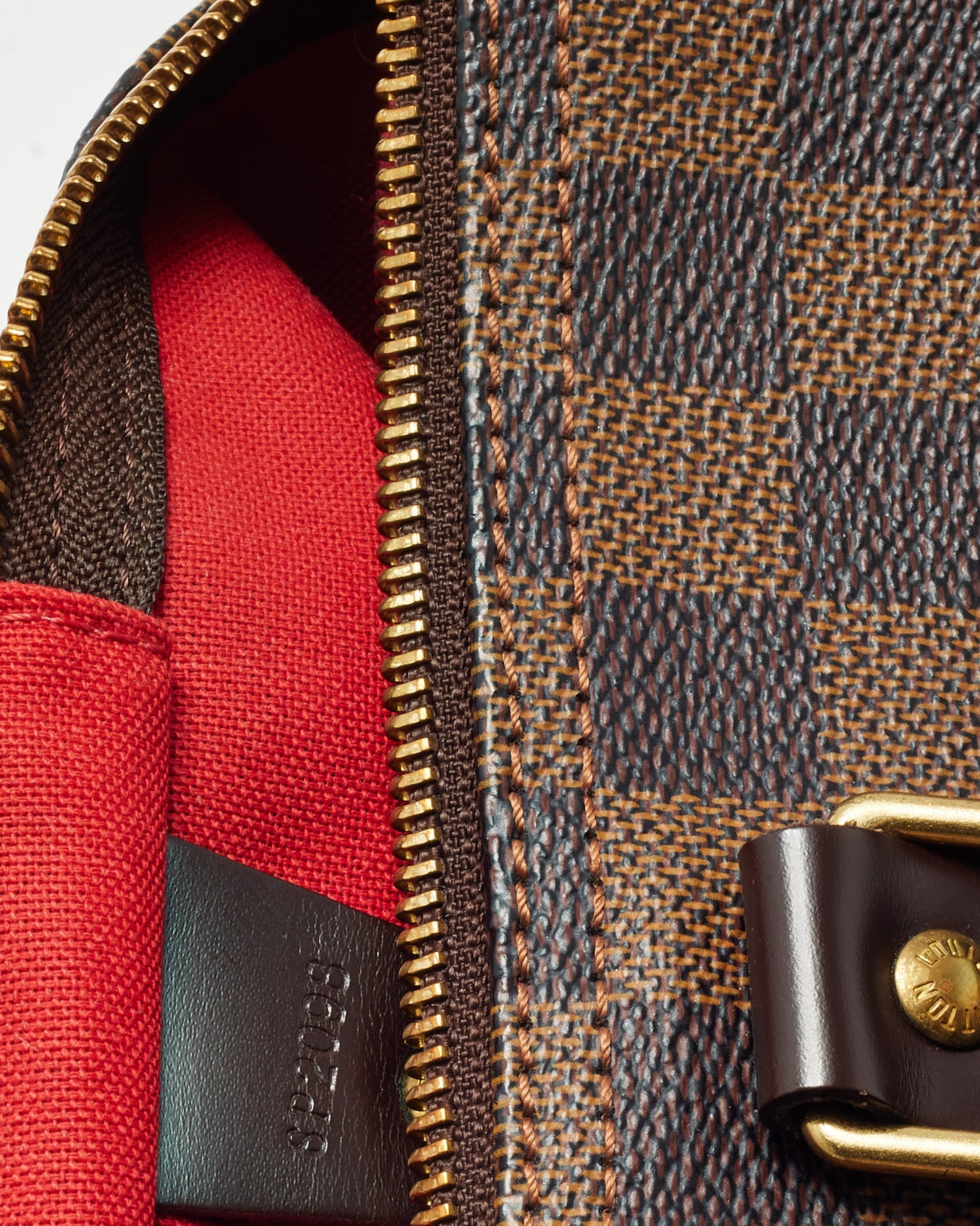 Louis Vuitton Damier Ebene Coated Canvas Speedy 35 Bag