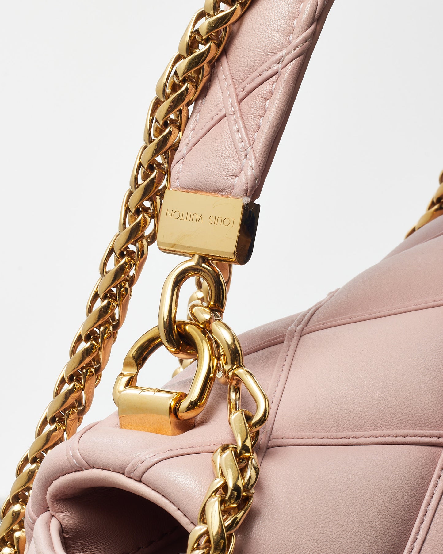 Louis Vuitton Rosabella Pink Lambskin Leather GO-14 MM Chain Shoulder Bag