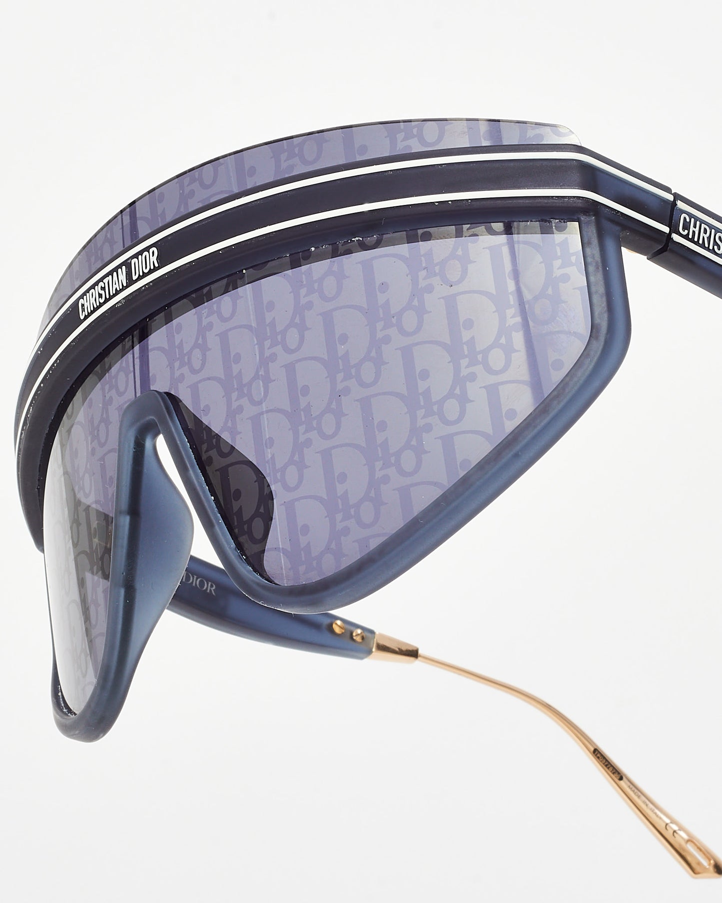 Dior Navy Monogram DiorClub M2U Shield Sunglasses