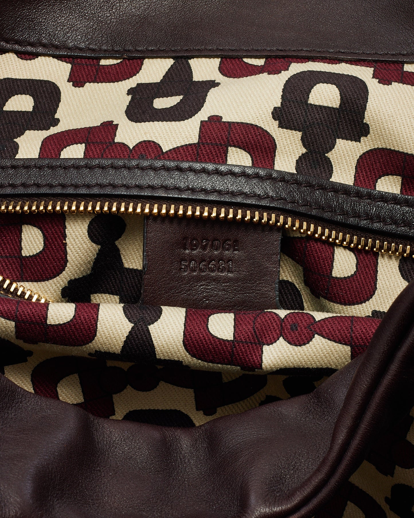 Gucci Brown Guccissima Leather Medium Hysteria Shoulder Bag