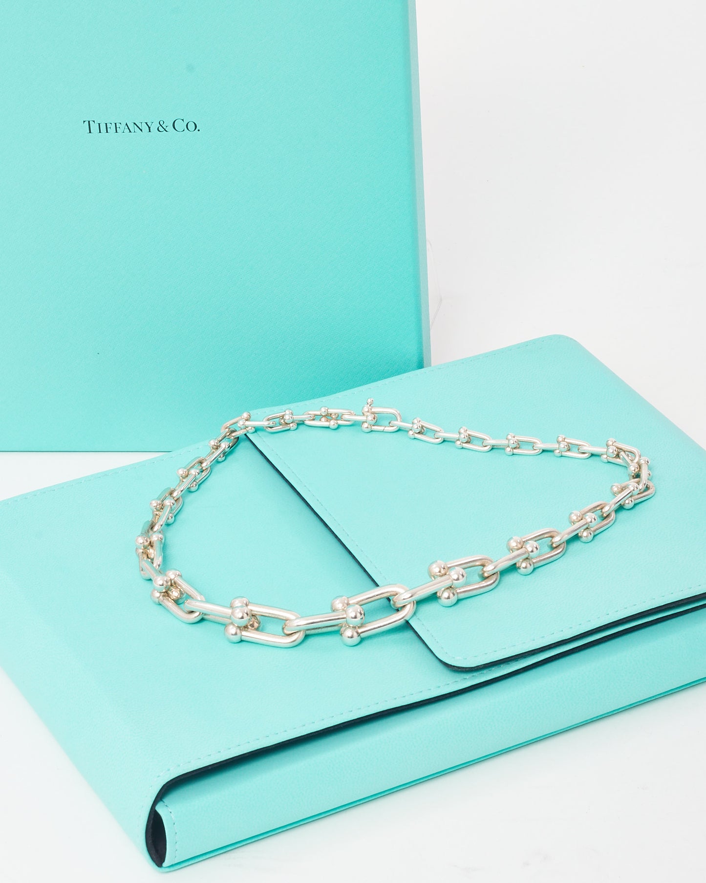 Tiffany & Co. Sterling Silver Graduated Link HardWear Necklace