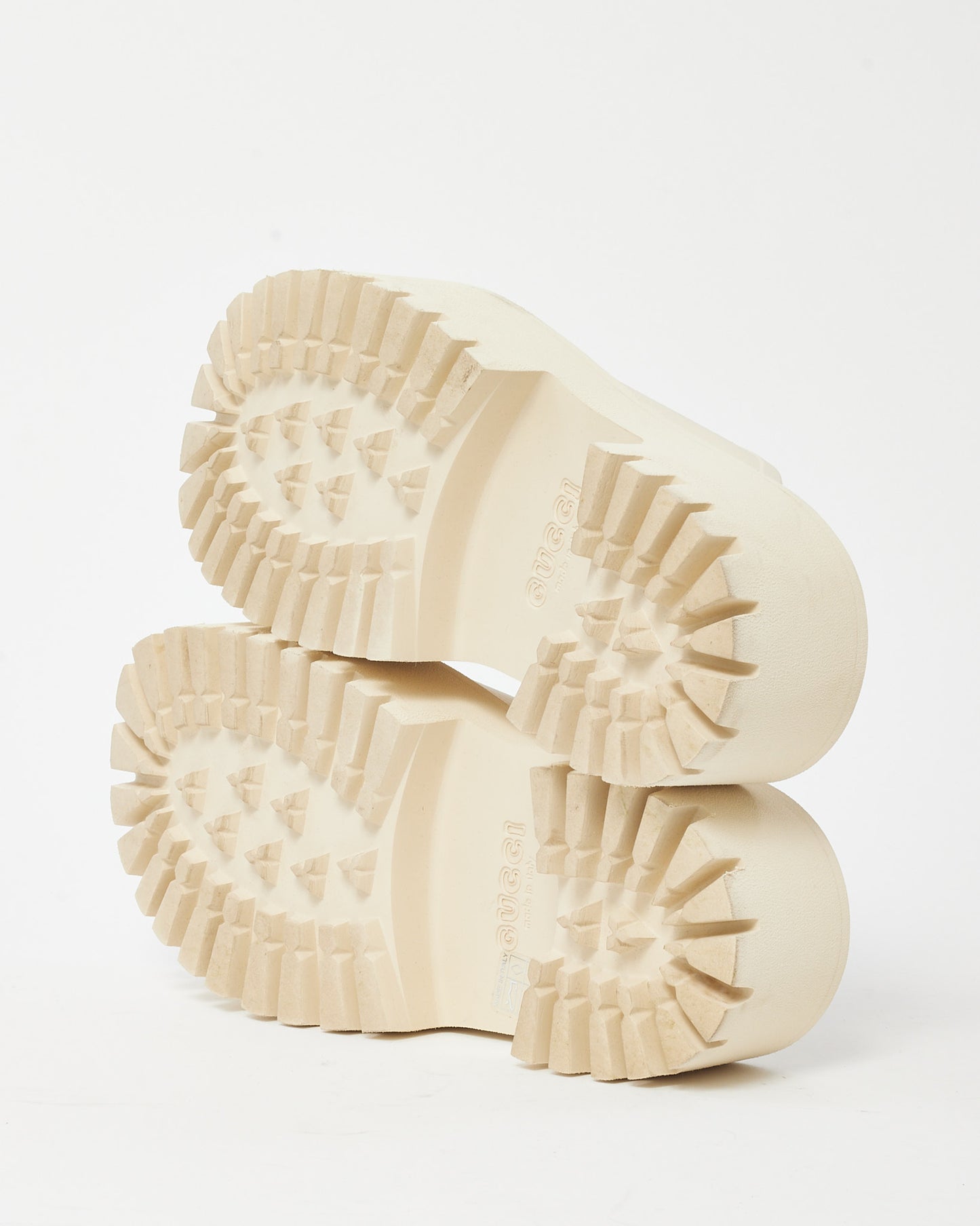 Gucci White GG Monogram Perforated Rubber Clogs - 39