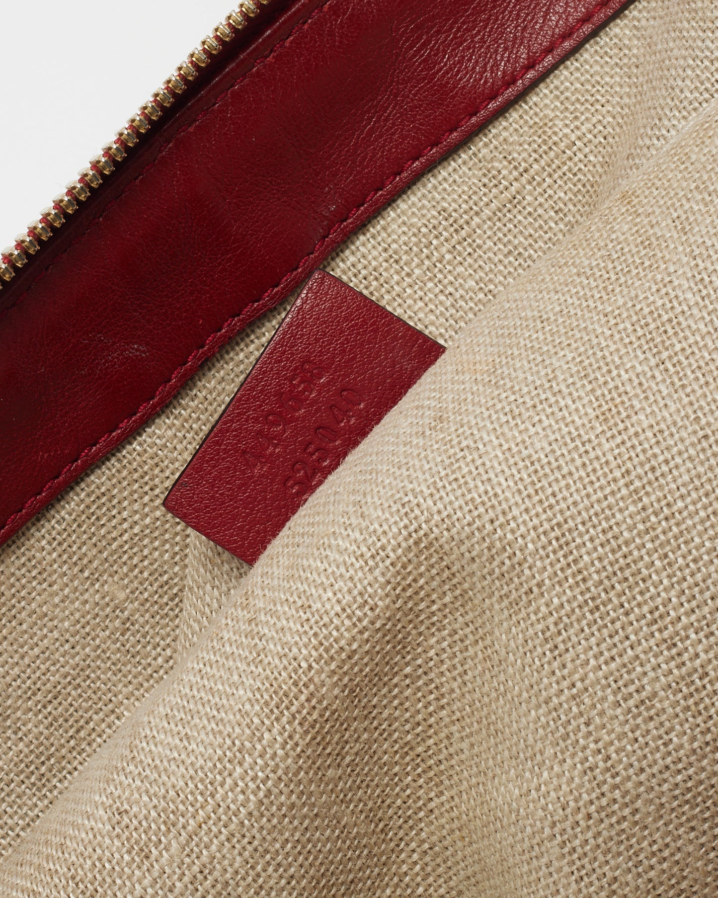 Gucci Red Micro Guccisima Leather Large Dome Tote Bag - NO STRAP