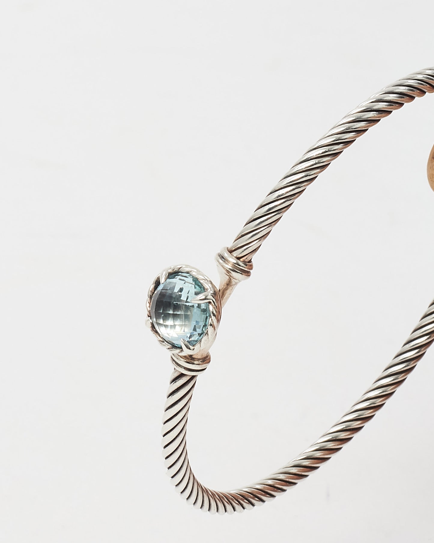 David Yurman Sterling Silver/Blue Topaz Petite Chatelaine Bracelet