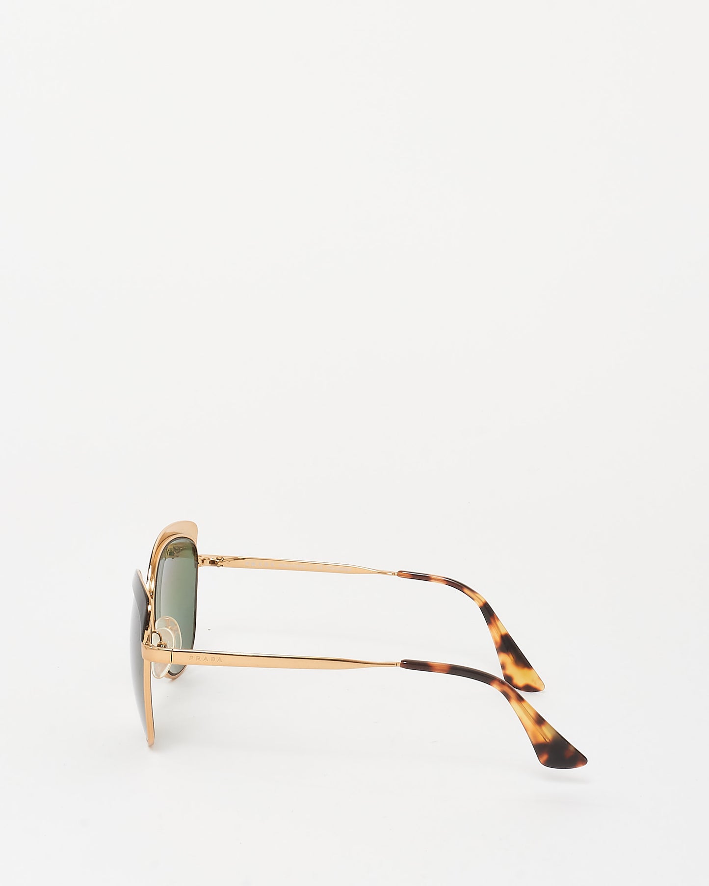 Prada Black & Gold SPR/51T Square Cat Eye Sunglasses