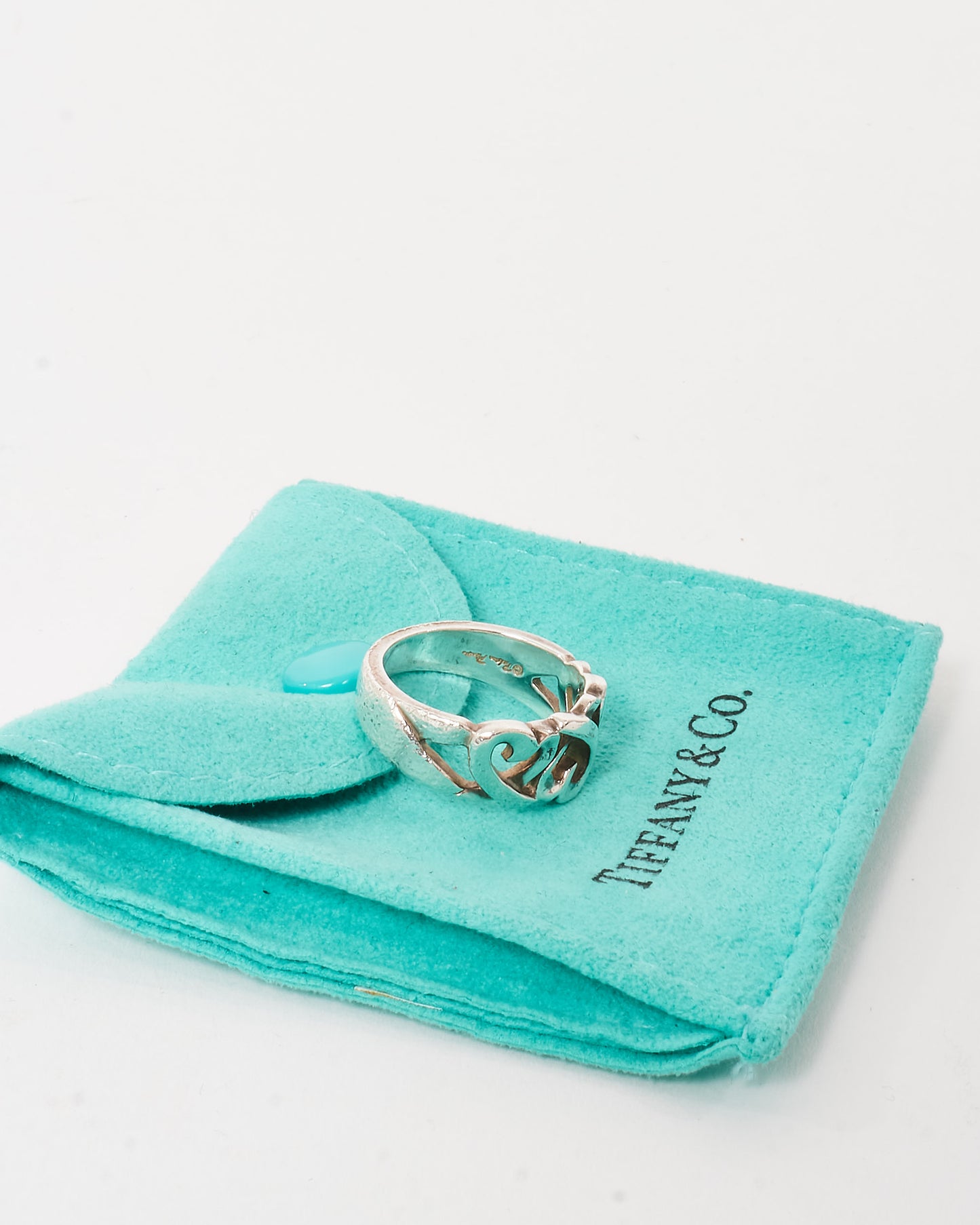 Tiffany & Co. 925 Sterling Silver Paloma Picasso 3 Heart Ring - 7