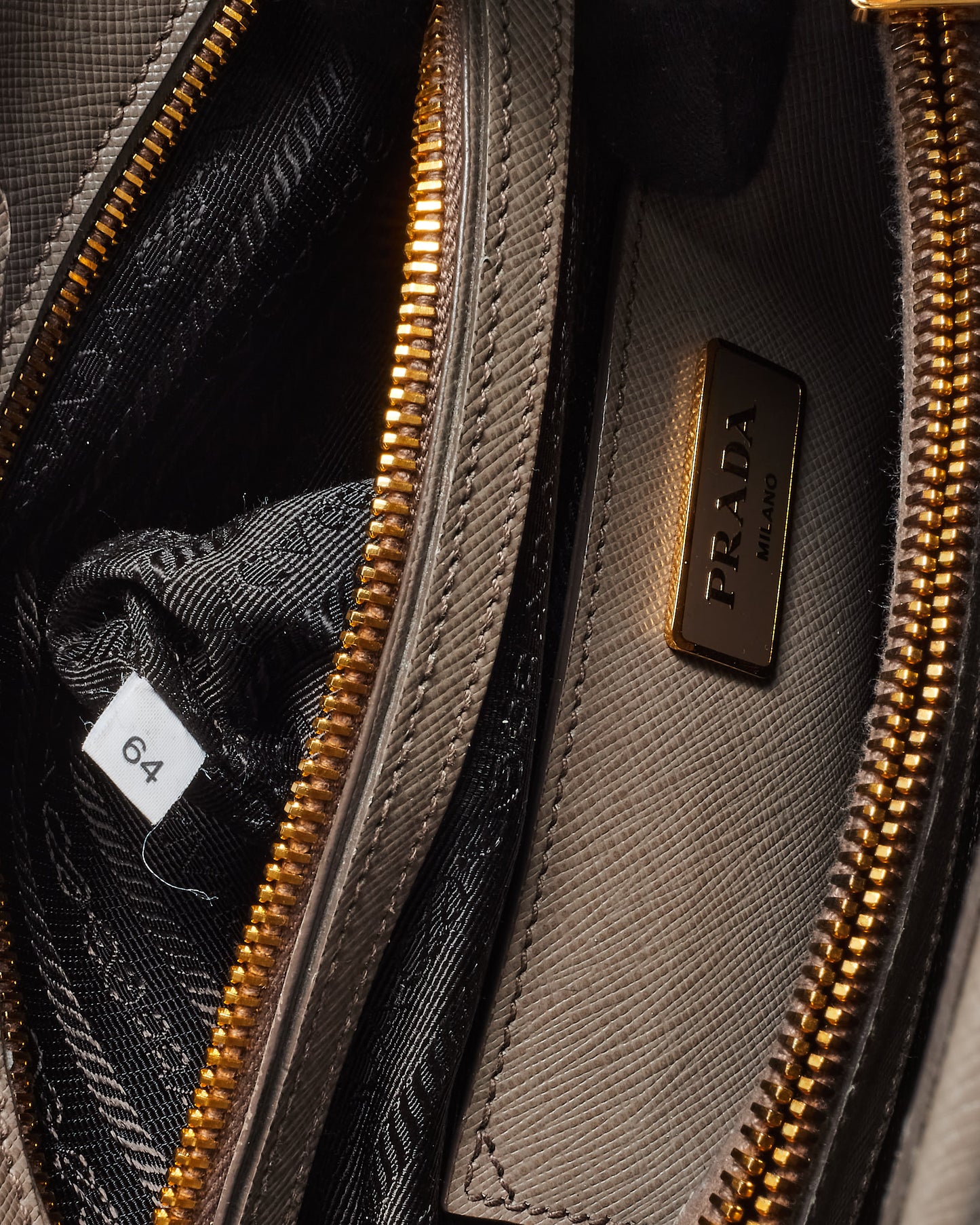 Prada Grey Saffiano Leather Medium Promenade Tote