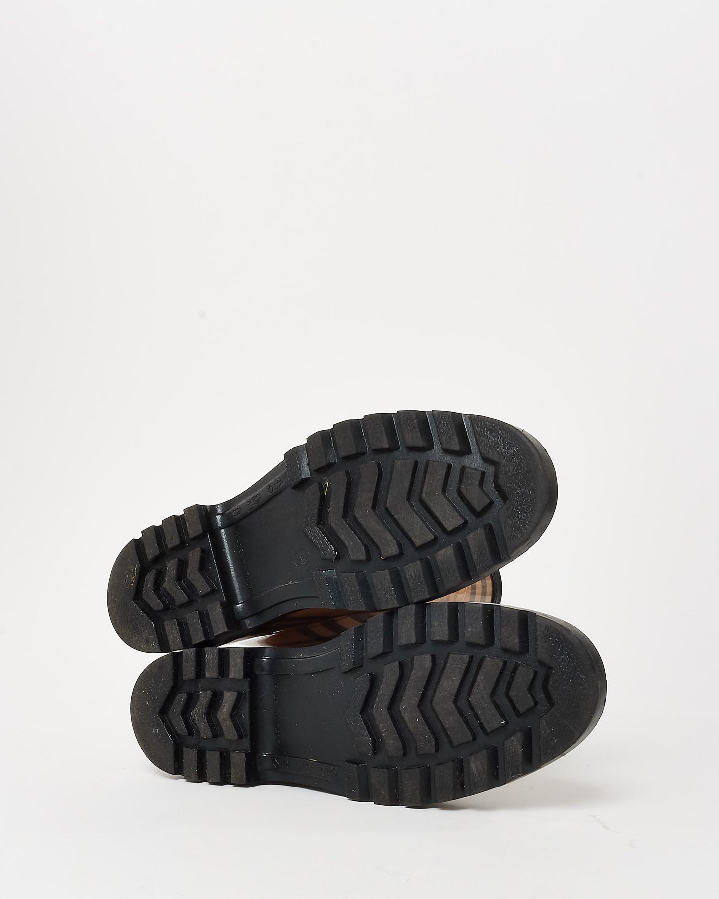 Burberry Nova Check Rubber Mid Calf Rain Boots - 40