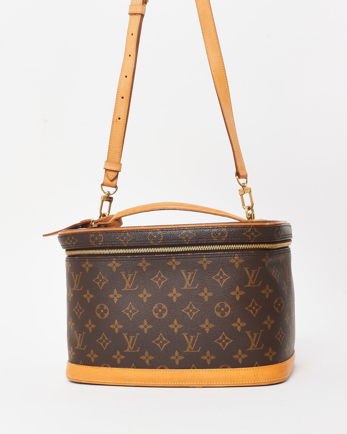 Louis Vuitton Vintage Monogram Canvas Nice Vanity Case w/ Strap