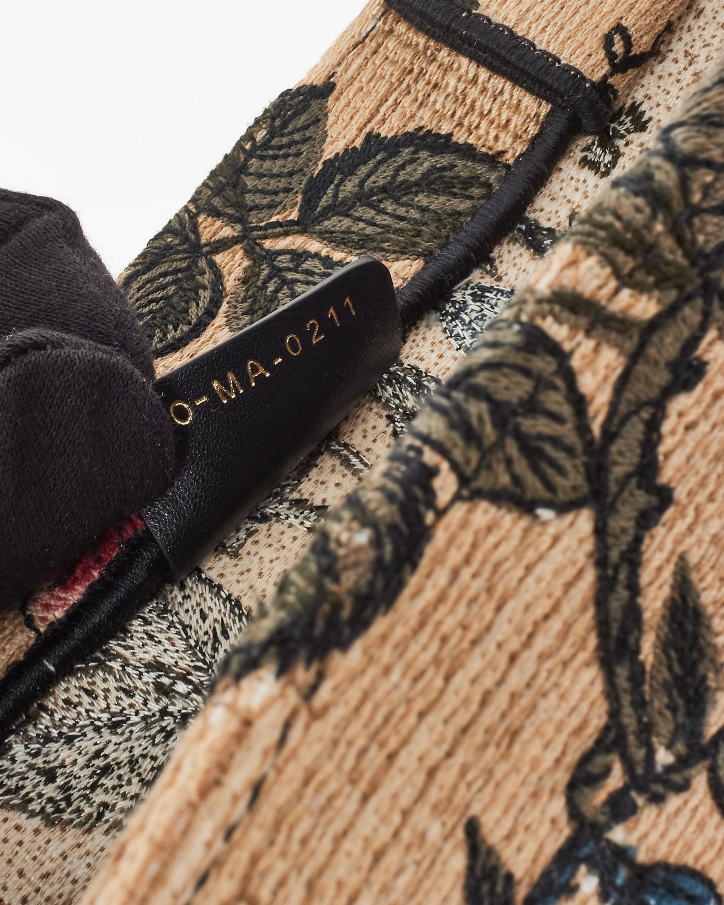 Dior Beige & Multi Broderie Flowers Embroidered Canvas Large Book Tote