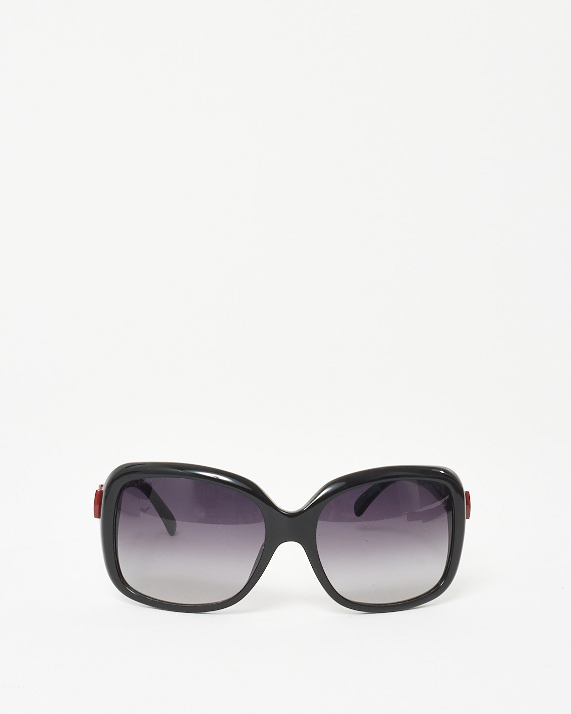 Buy Chanel Black Acetate CC Red Bow Sunglasses 5171