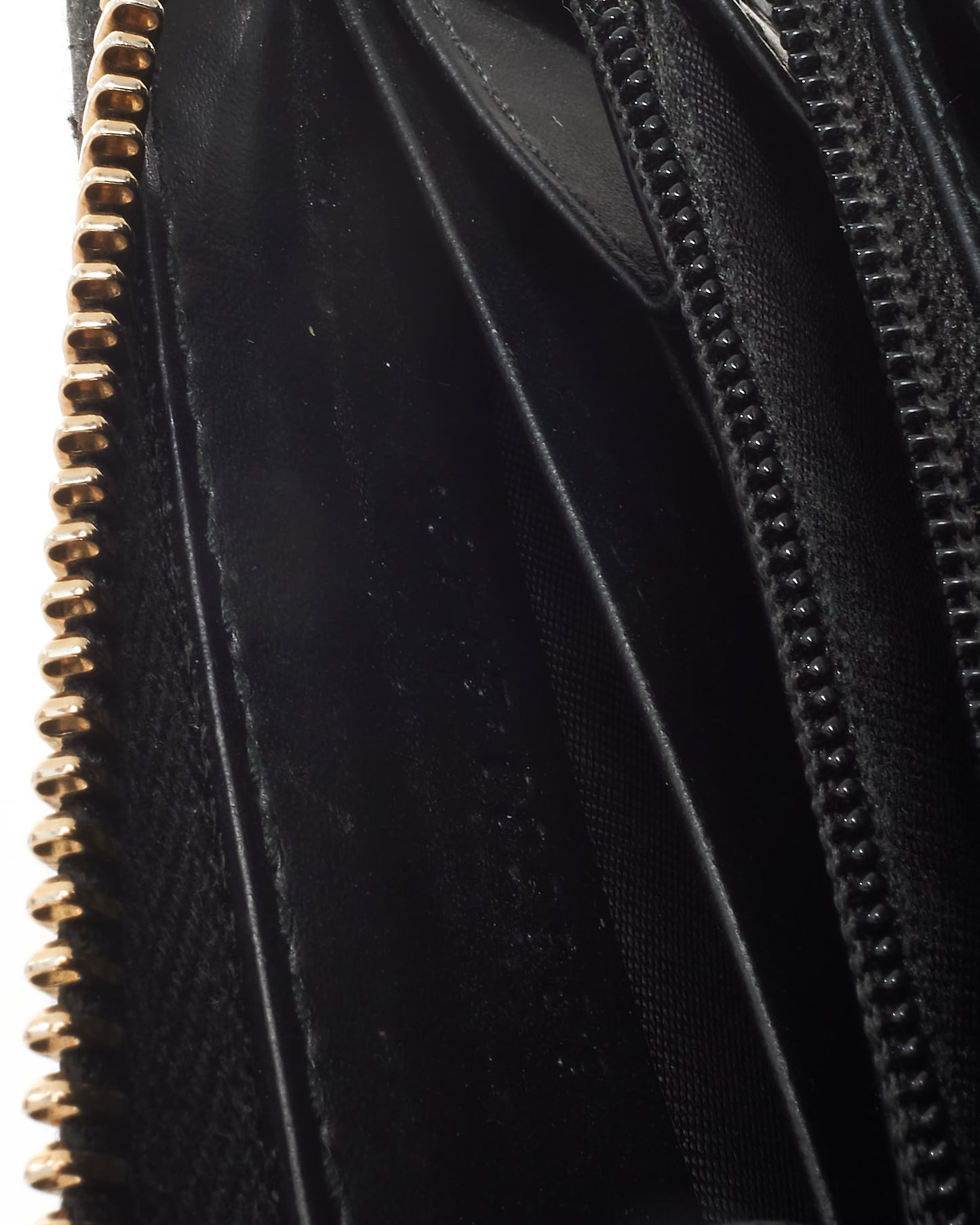 Gucci Black Monogram Guccissima Leather Bow Zippy Wallet